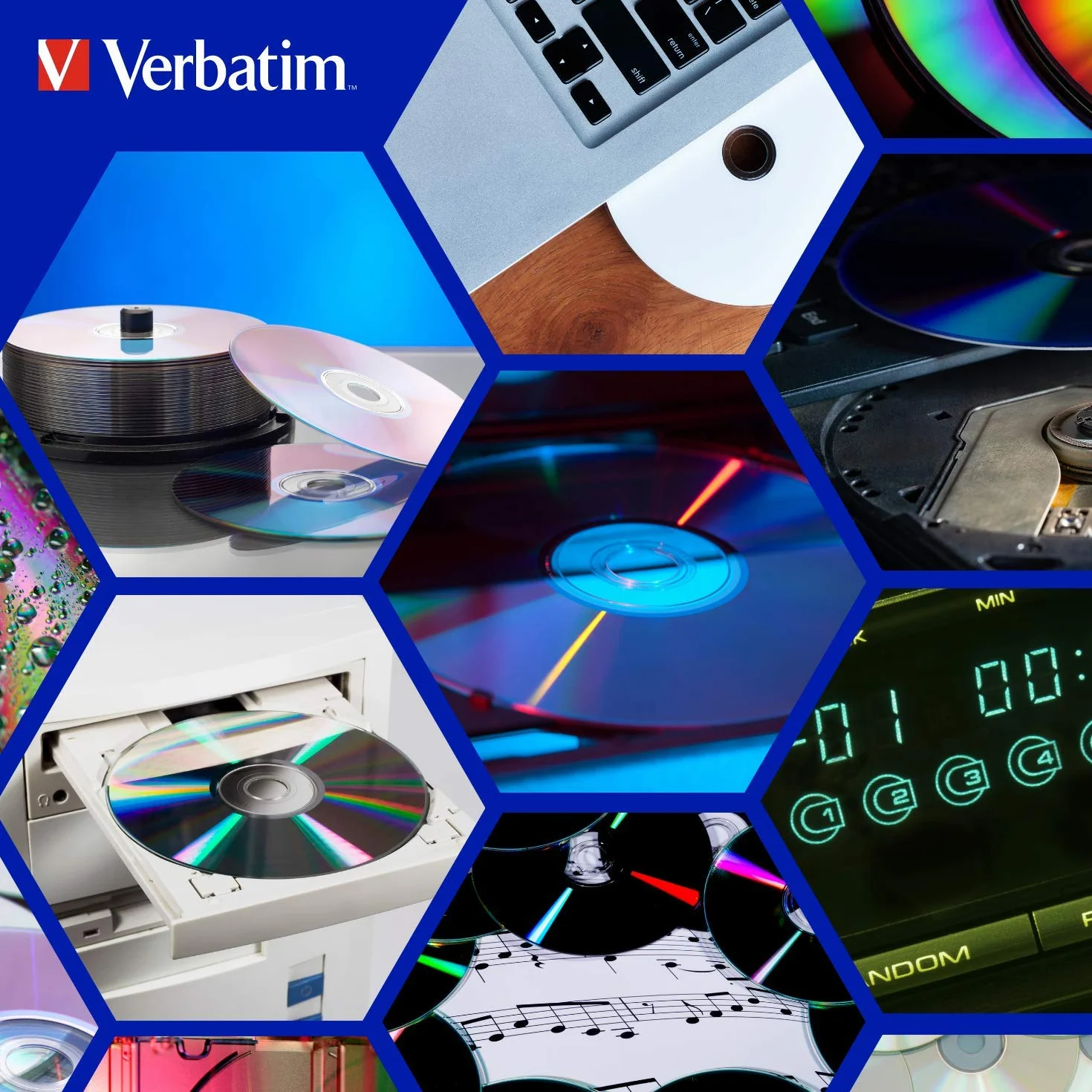 VERBATIM Pack de 100 CD-R Imprimable Transfert Thermique