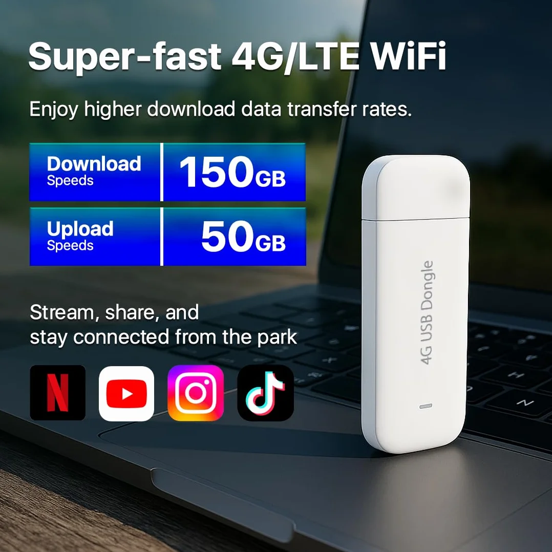 HUAWEI E3372 Clé USB 4G 150Mbps Blanc