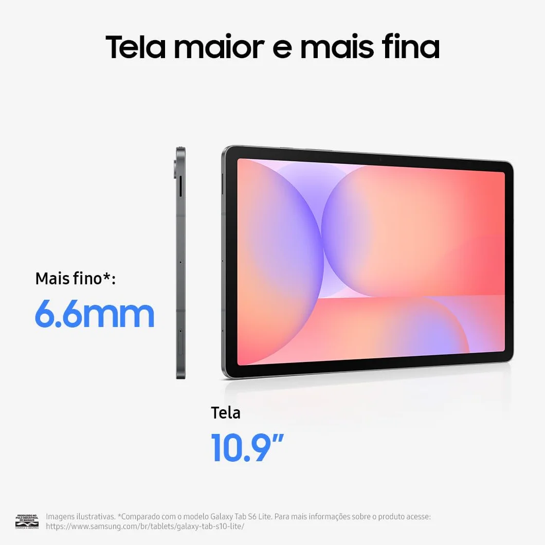 Samsung Galaxy Tab S10 Lite 128 Go 6 Go RAM Wi-Fi Écran LCD 10,9 po 90 Hz Tablette Android 15