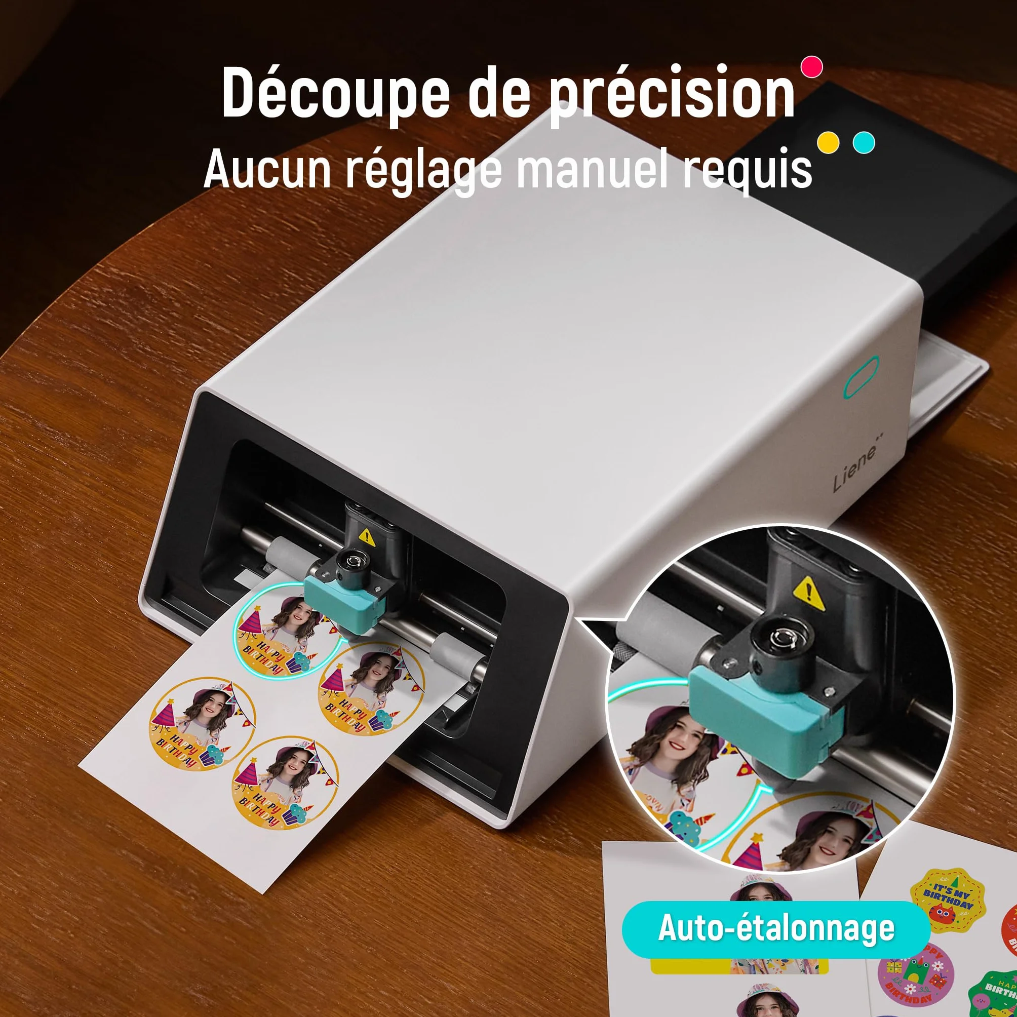 Liene PixCut S1 Imprimante Photo Découpe Tout-en-Un 300 PPP Sublimation Thermique