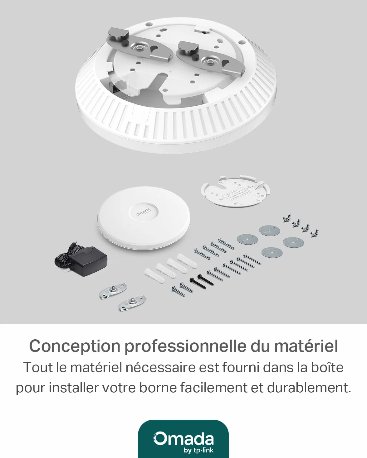 TP-Link Omada EAP720 Point d'accès WiFi 7 BE3600 planfonier, Double Bande 4 Flux, 1 Port 2.5 Gigabit PoE+