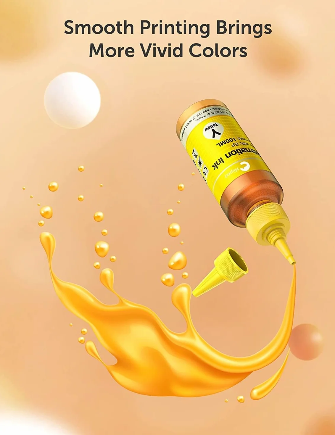 Hiipoo Encre de sublimation recharge 500ML pour ET2400 ET-2720 ET-2760 ET-2800 ET-2803 ET-2850 ET-4800 ET-15000 ET-3760 Imprimante jet d'encre