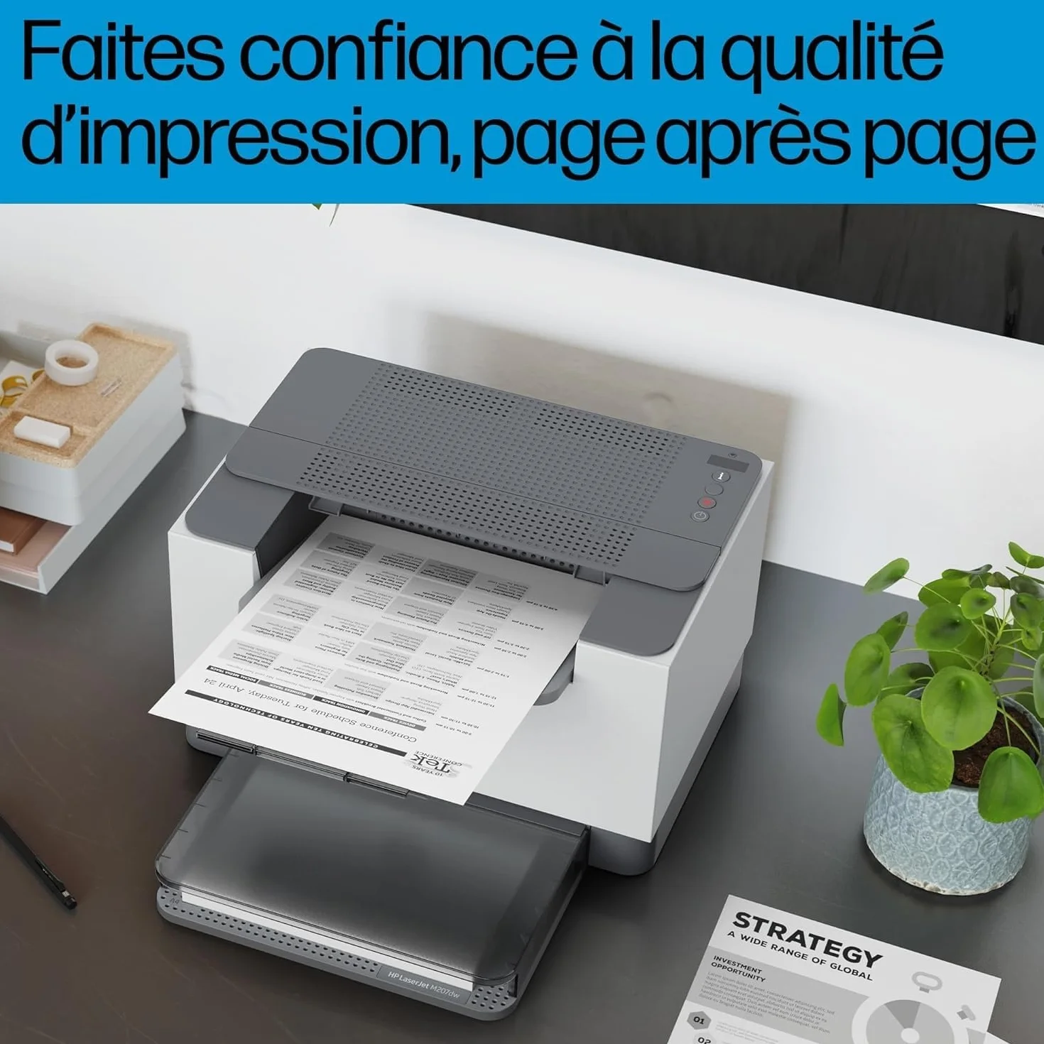 HP LaserJet M207dw Imprimante Monofonction A4 Noir et Blanc Recto/Verso Automatique 27 ppm USB Wi-Fi Ethernet
