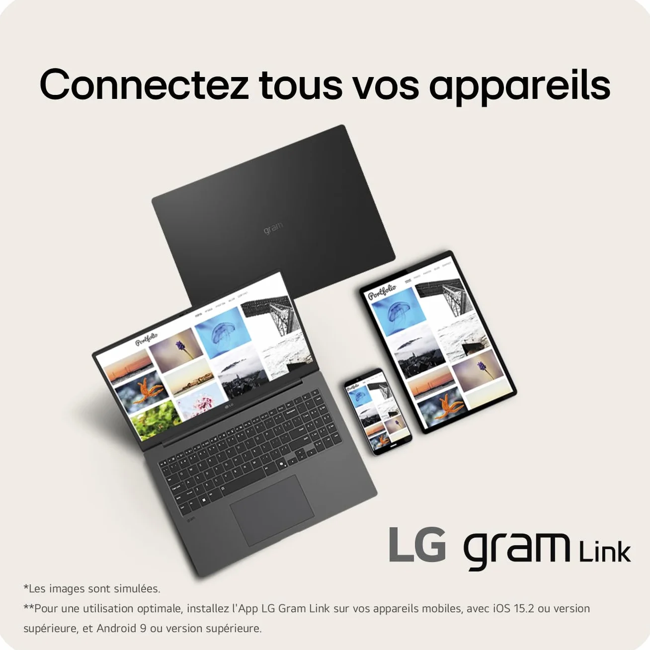 LG Gram 17Z90TL-G.AU8BF PC Portable 17" 1389g DCI-P3 99% QHD+ Intel® Evo™ Ultra7 RAM 32Go SSD 2To NVMe Intel® Arc™ Graphics Windows 11 Home Noir