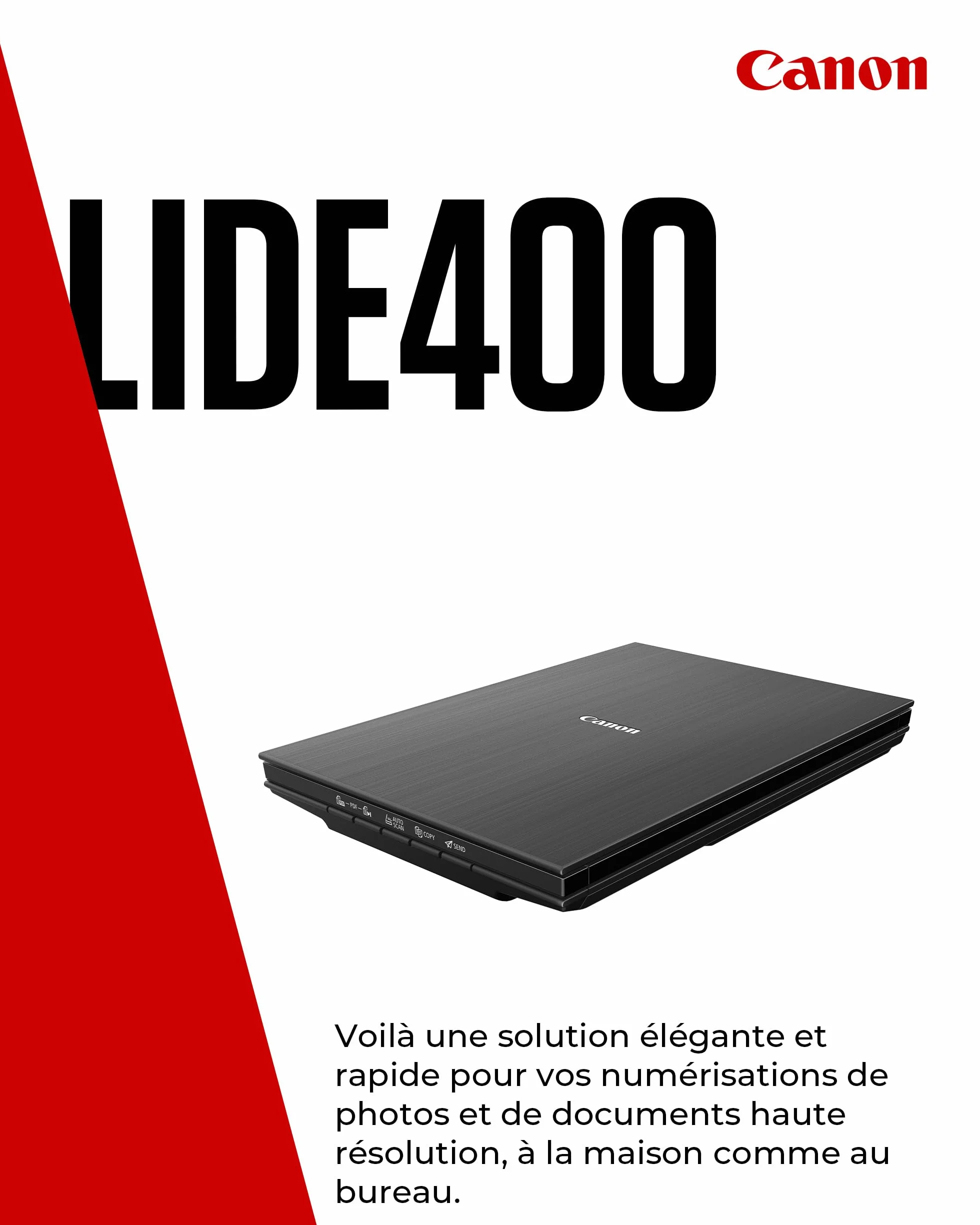 Canon LiDE 400 Scanner de Documents Noir USB Type-C