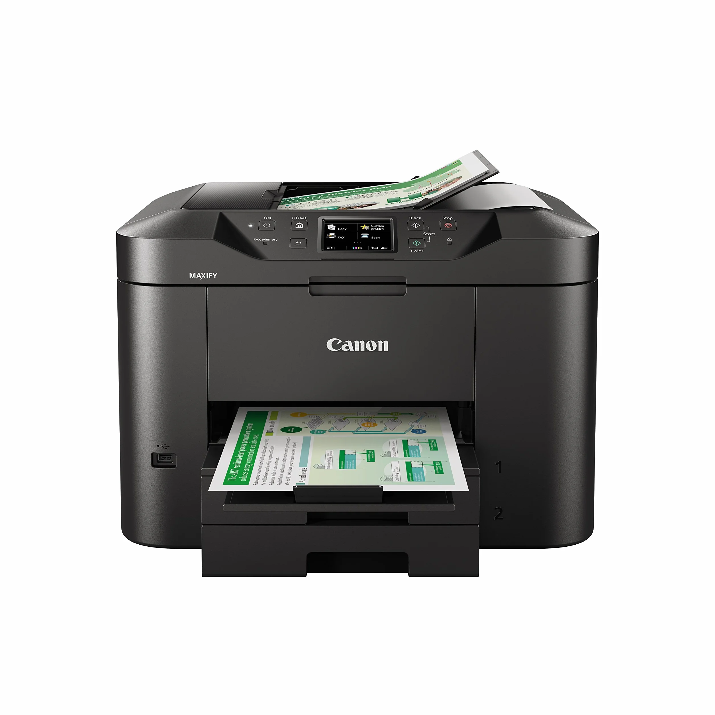 Canon Maxify MB2750 Imprimante Multifonction Jet d'encre 24 ipm Noir et Blanc 15,5 ipm Couleur 600 x 1200 dpi Noir/Anthracite