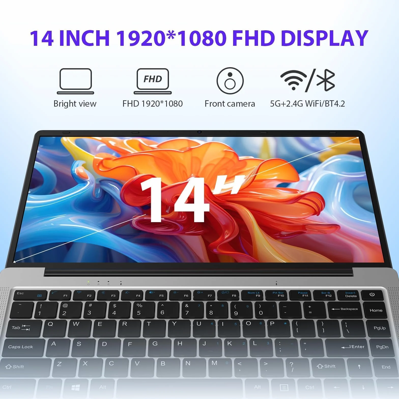 Ordinateur Portable 14 pouces 16Go RAM 256Go SSD Win11 Celeron N4120 FHD IPS