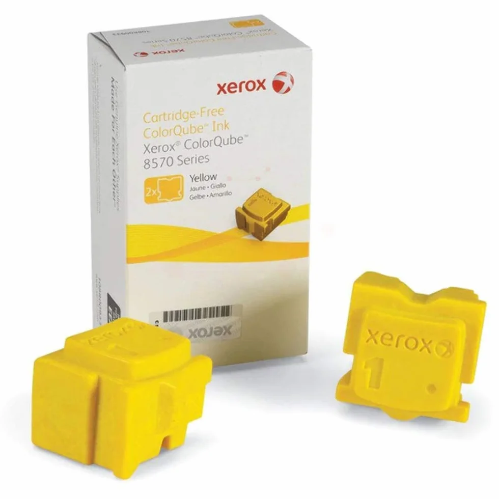 Xerox Encre Solide Jaune Colorqube 8570/8580 2 Bâtons 4 400 Pages