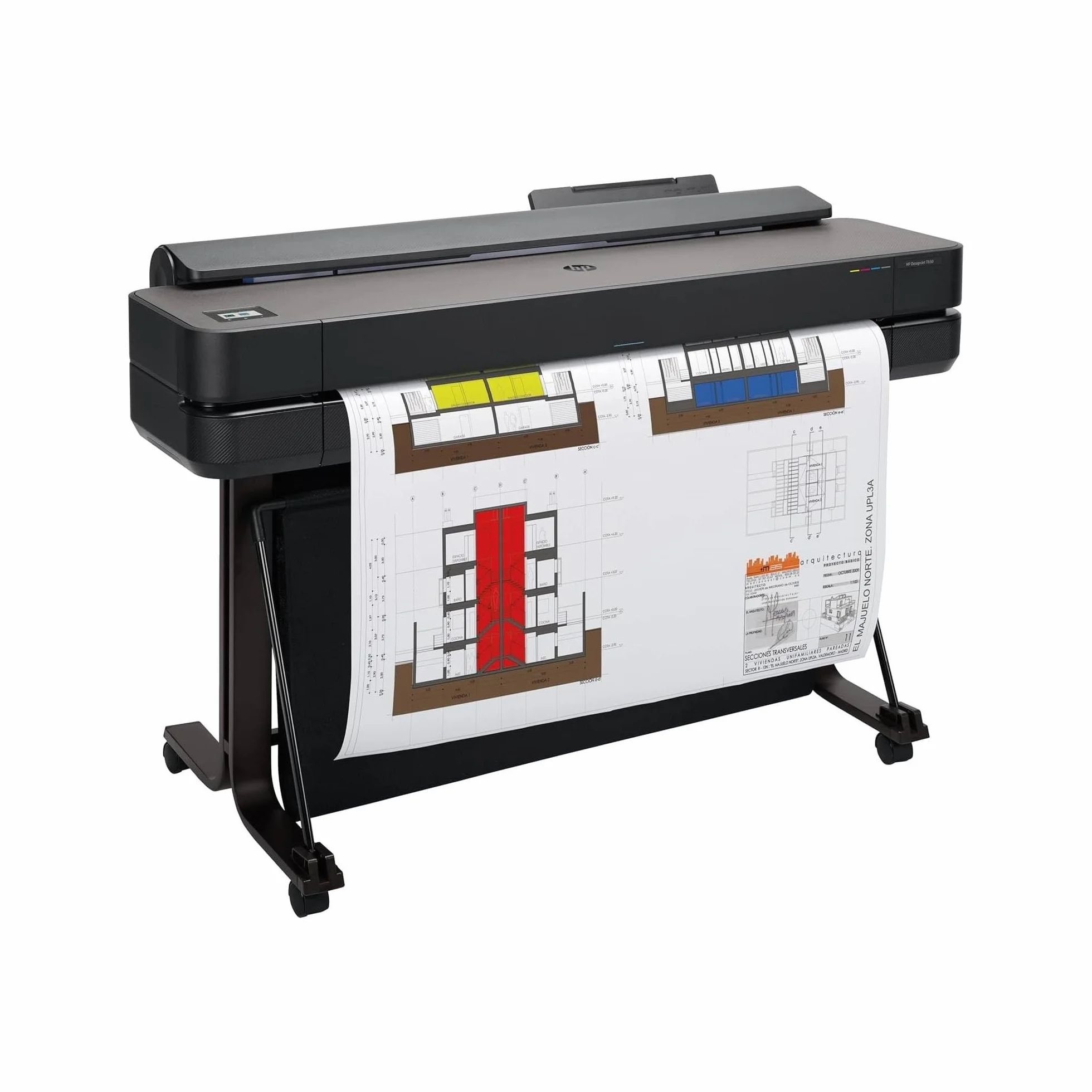 HP DesignJet T630 36 91cm Imprimante Grand Format Traceur A4-A0 76 Impressions A1/h Wi-Fi Ethernet USB 2400x1200dpi Noir