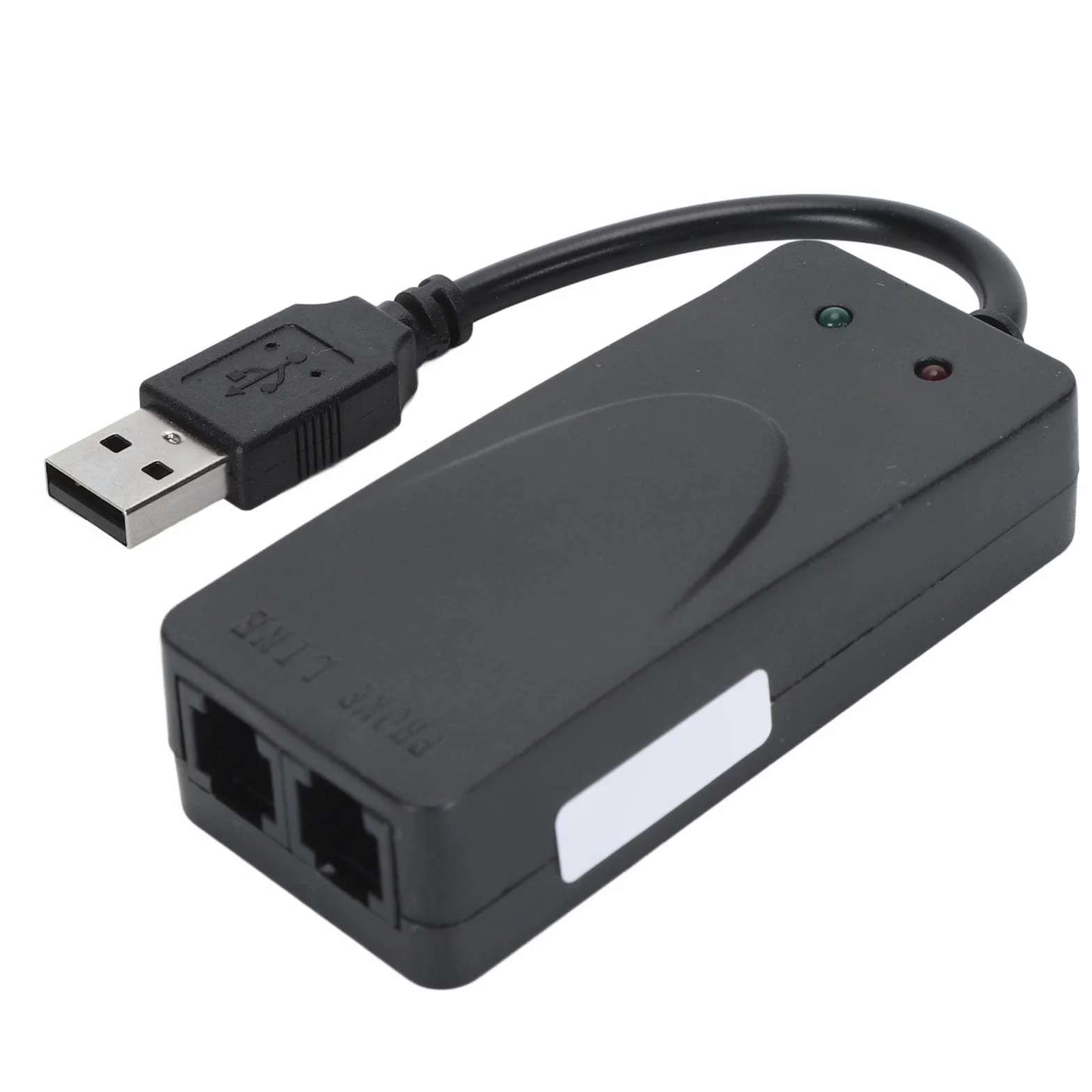 Modem de Télécopie USB 2.0 Externe V.90 56K, Deux Ports RJ11