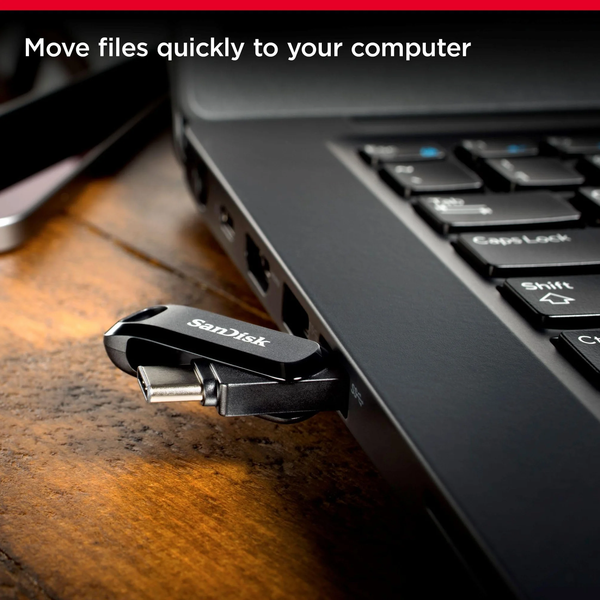 SanDisk 256 Go Ultra Dual Drive Go Clé USB Type-C 400 Mo/s Noire