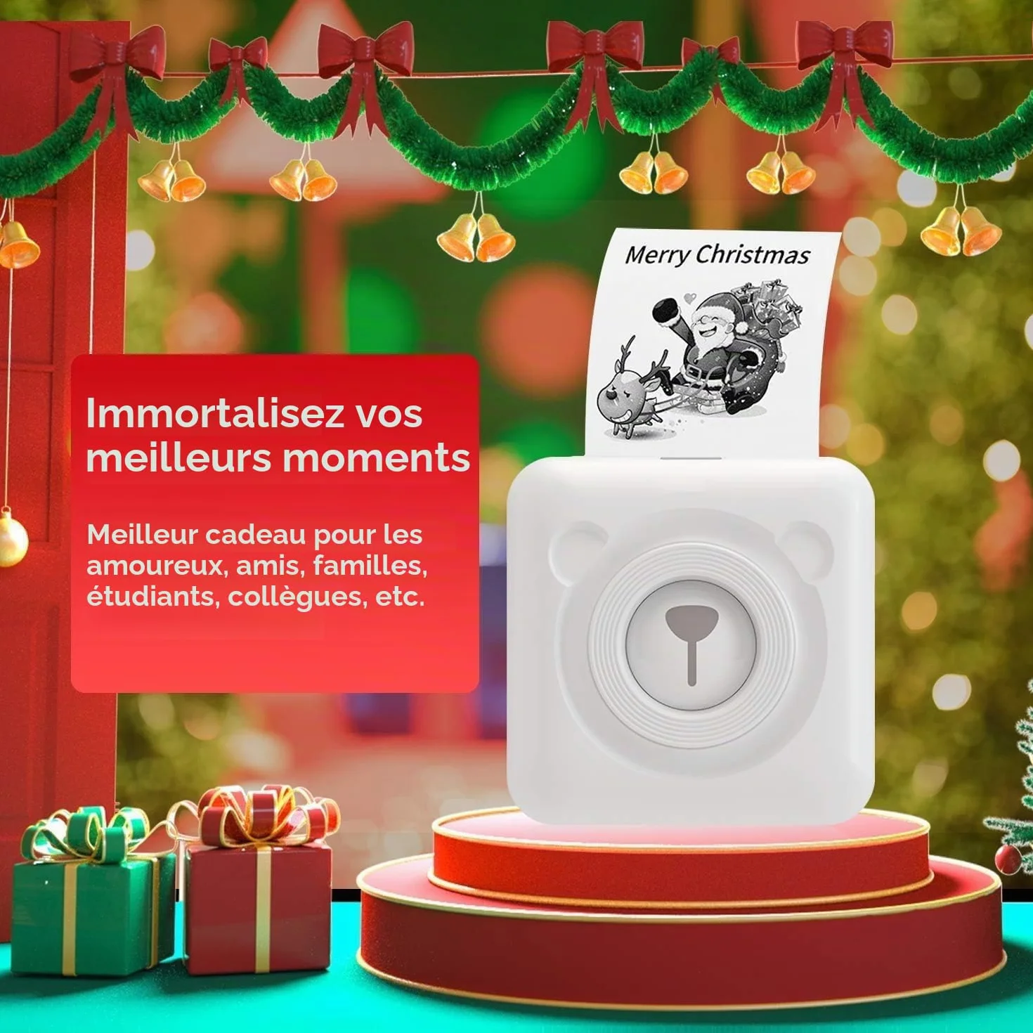 PeriPage Buyounger Mini Imprimante Photo Thermique Bluetooth sans Encre Portable Noir Et Blanc
