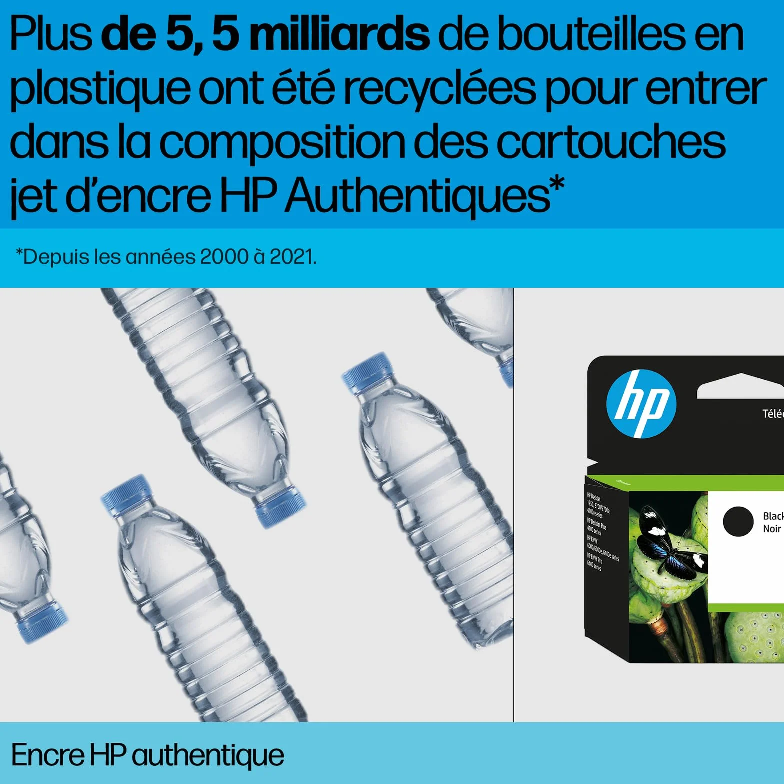 HP 62 Cartouches d'Encre Originales N9J71AE, Pack de 2, Noir, Cyan, Magenta, Jaune, Compatible Envy 5500/5600/7600, OfficeJet 200/250/5700