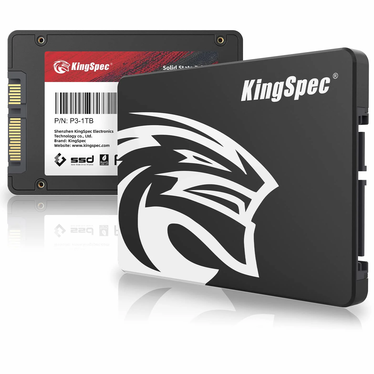 KingSpec 1To 2.5" SATA SSD Interne 3D NAND Flash, Vitesse de Lecture 550 Mo/Sec