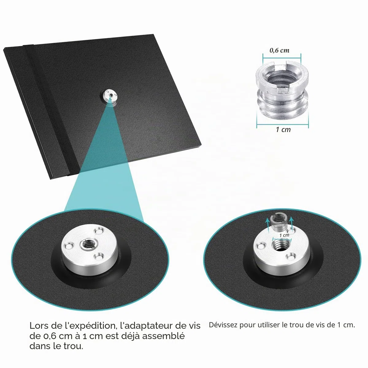 Neewer Support pour Ordinateur Portable avec Trépied à vis 1/4" à 3/8" - Projecteur de Palette