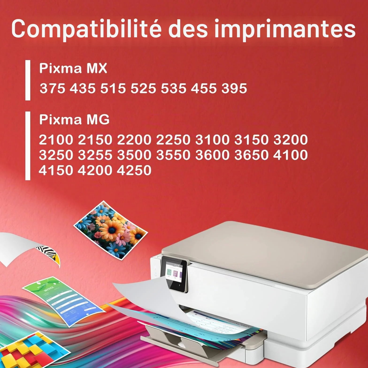 Cartouches d'encre PG540XL CL541XL Noir et Couleur pour Canon 540 541 XL TS5150 TS5151 TS5100 MG3650 MG3650S MG3600 MG4250 MX475 MX395