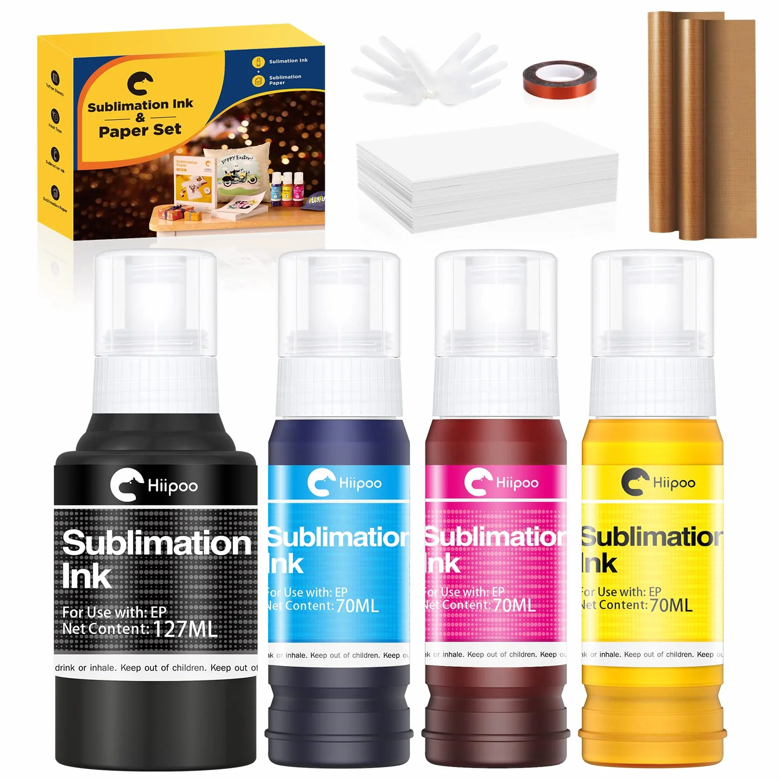 Hiipoo Papier de sublimation 110 feuilles 21,6 x 27,9 cm 120 g compatible ET-2720 ET-2760 ET-2800