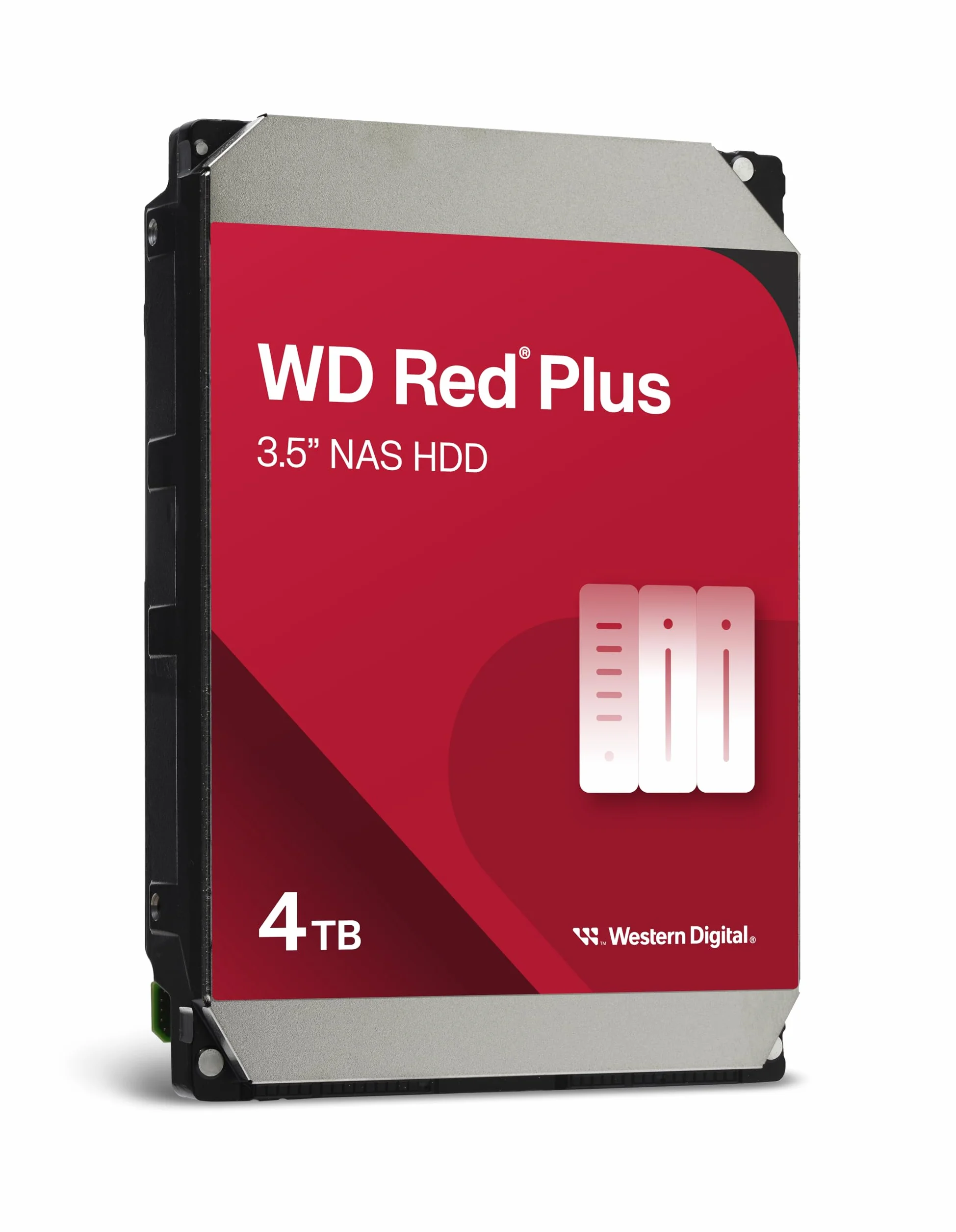 WD Red Plus 4 To NAS Disque Dur Interne 3,5" 5400 RPM SATA 6 Gb/s CMR 256 Mo