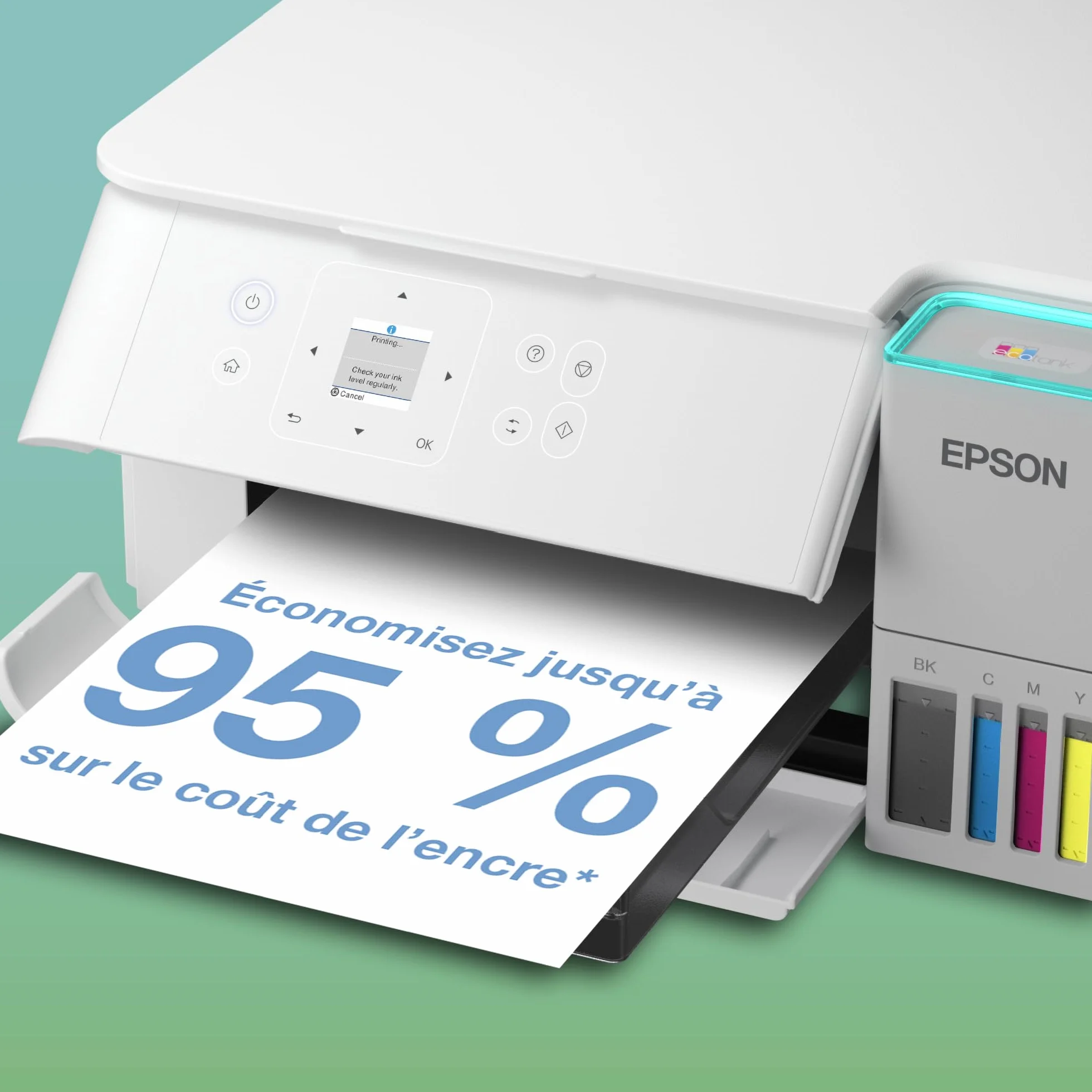 Epson EcoTank ET-2956 Imprimante A4 Wi-Fi AirPrint Recto Verso