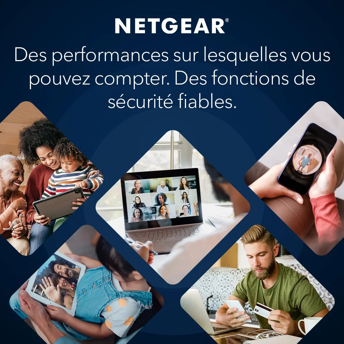 Netgear Nighthawk RS100 Routeur WiFi 7 bibande BE3600 3,6 Gbit/s 135 m2 50 périphériques Port 2,5 Gbit/s