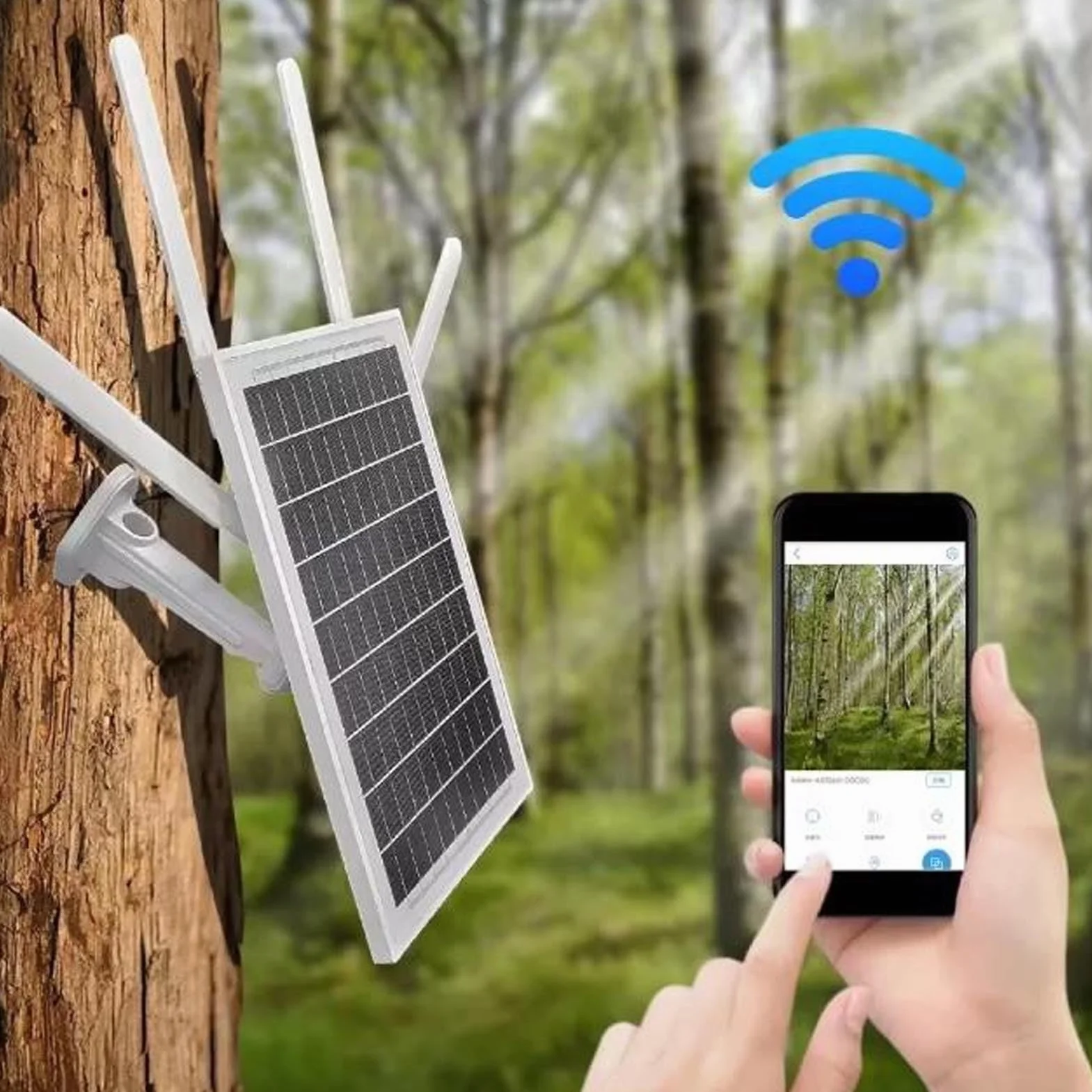 TOPINCN Routeur 4G Extérieur Solaire Modem LTE Wi-Fi Panneau Solaire 15 W IP66
