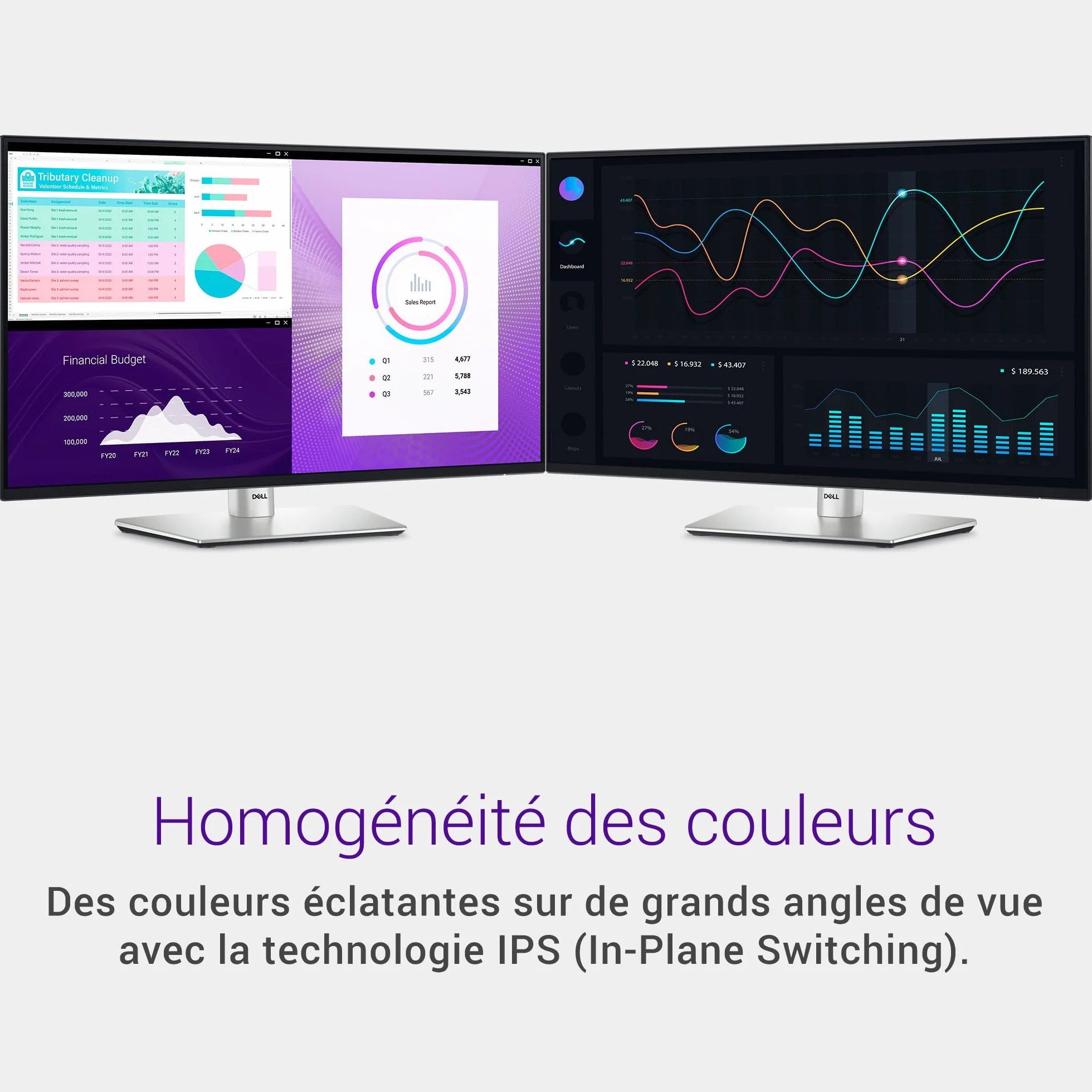 Dell P2425H 24" Full HD 100Hz IPS Monitor 5ms 99% sRGB USB-C DisplayPort HDMI VGA Noir