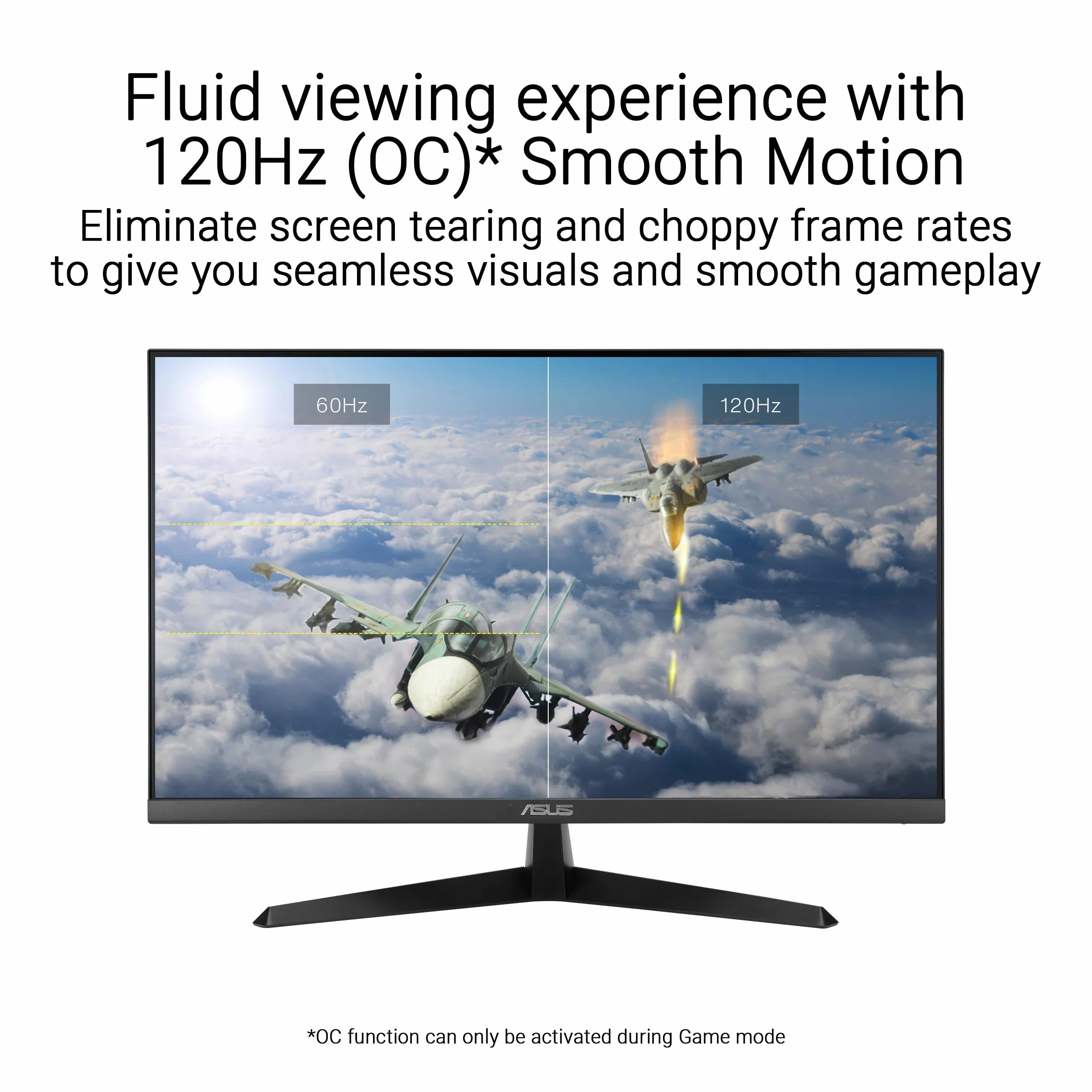 ASUS VY249HGR Moniteur de Jeu 23,8 Pouces FHD IPS 120 Hz 1 ms Adaptive Sync Eye Care Plus