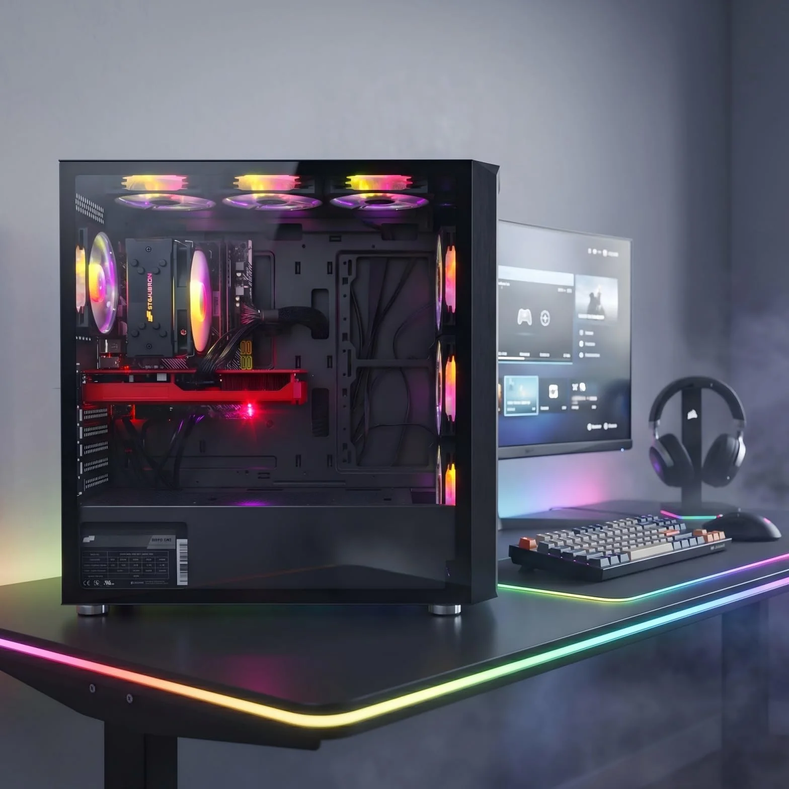 PC Gamer Fixe Core i7-11700KF 5 GHz RTX 3070 8Go GDDR6 32Go DDR4 RAM 2To SSD WiFi6 BT 5.0 Windows 11 Pro