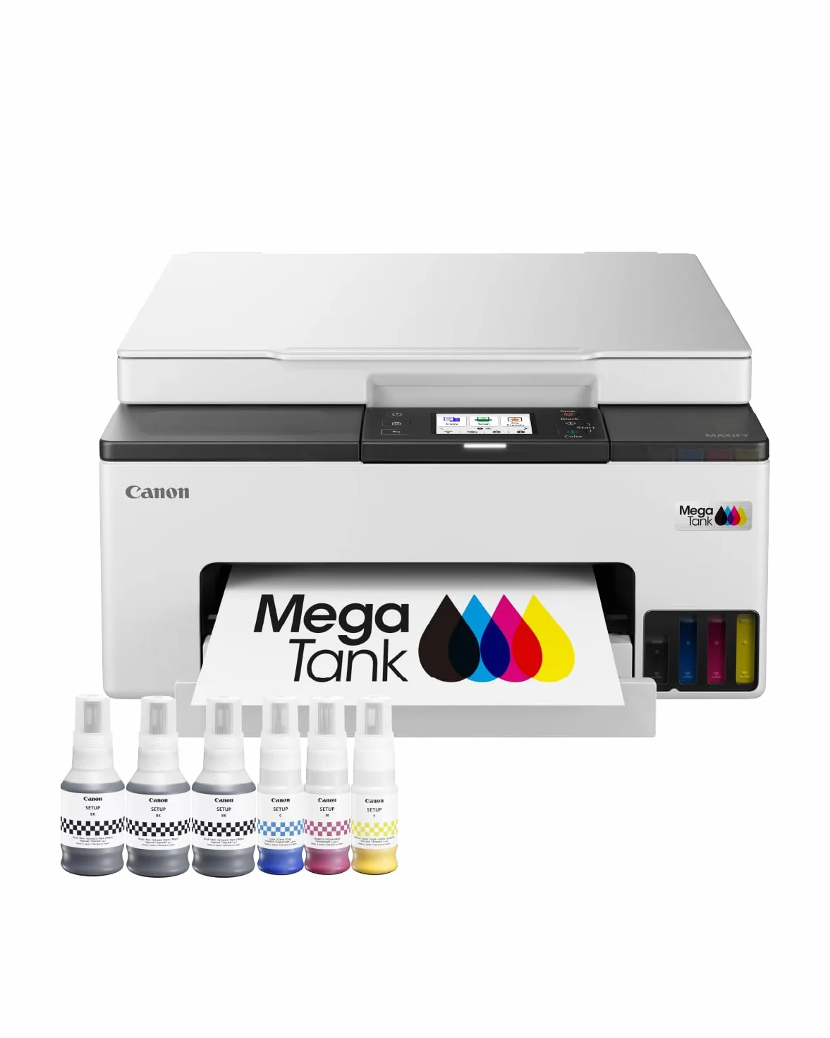Canon MAXIFY GX1051 Imprimante A4 Couleur Jet d'encre MegaTank Tout-en-Un Wi-Fi Ethernet USB 6 Bouteilles d'encre