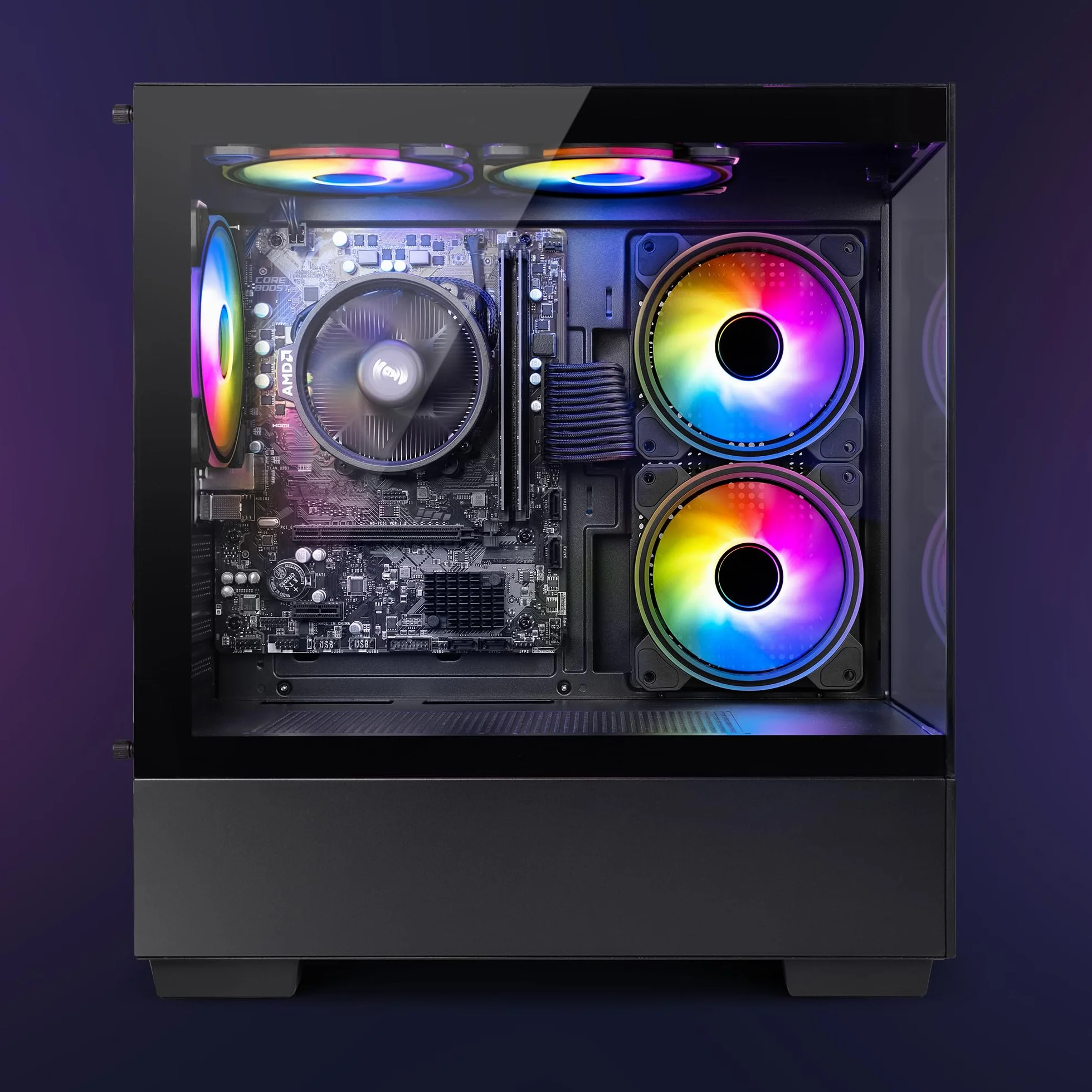 VIBOX VI-80 PC Gamer Complet 22" Écran AMD Ryzen 3 3200G Radeon Vega 8 16 Go RAM 2 To HDD 240 Go SSD Windows 11 WiFi 6 Bluetooth 5.4