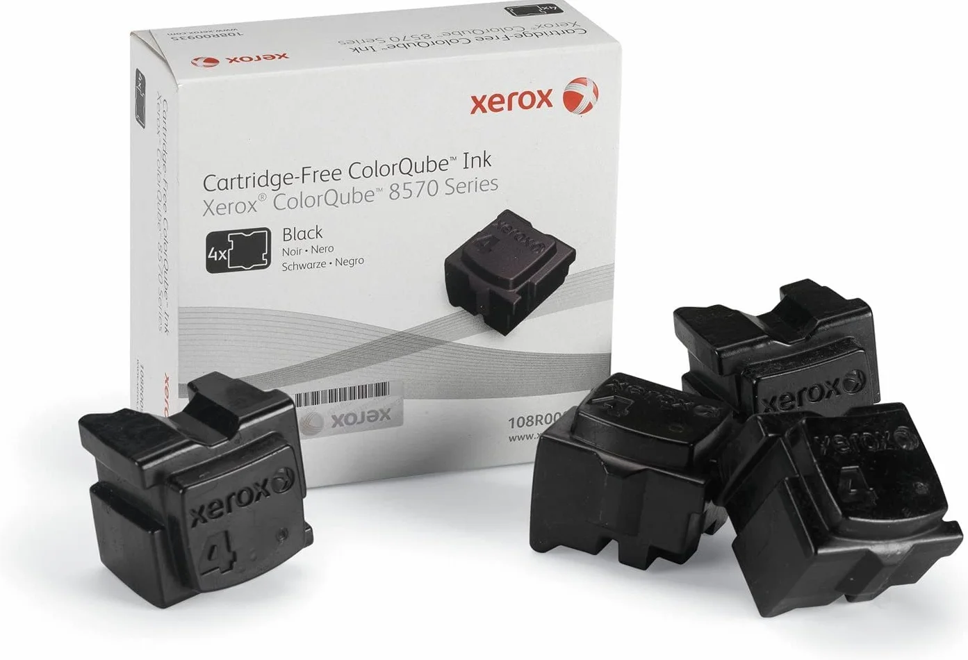 Xerox Encre solide noire ColorQube 8570/8580 4 bâtons 8600 pages