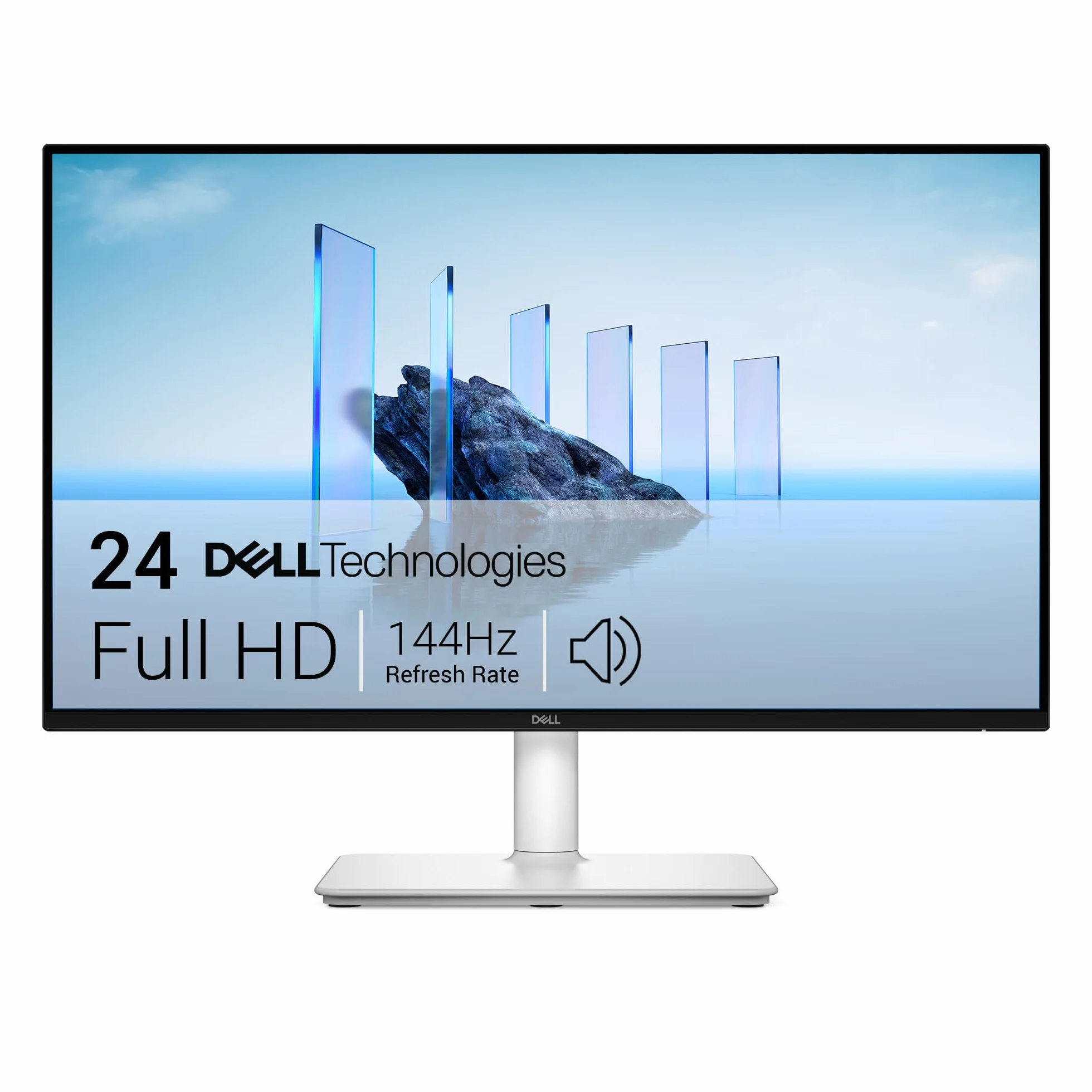 Dell S2425HSM Écran PC 24 Pouces Full HD 144Hz IPS 1ms MPRT AMD FreeSync 99% sRGB Haut-parleurs Blanc