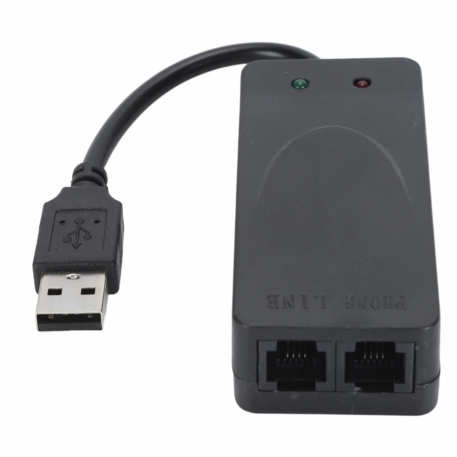 Modem de Télécopie USB 2.0 Externe V.90 56K, Deux Ports RJ11