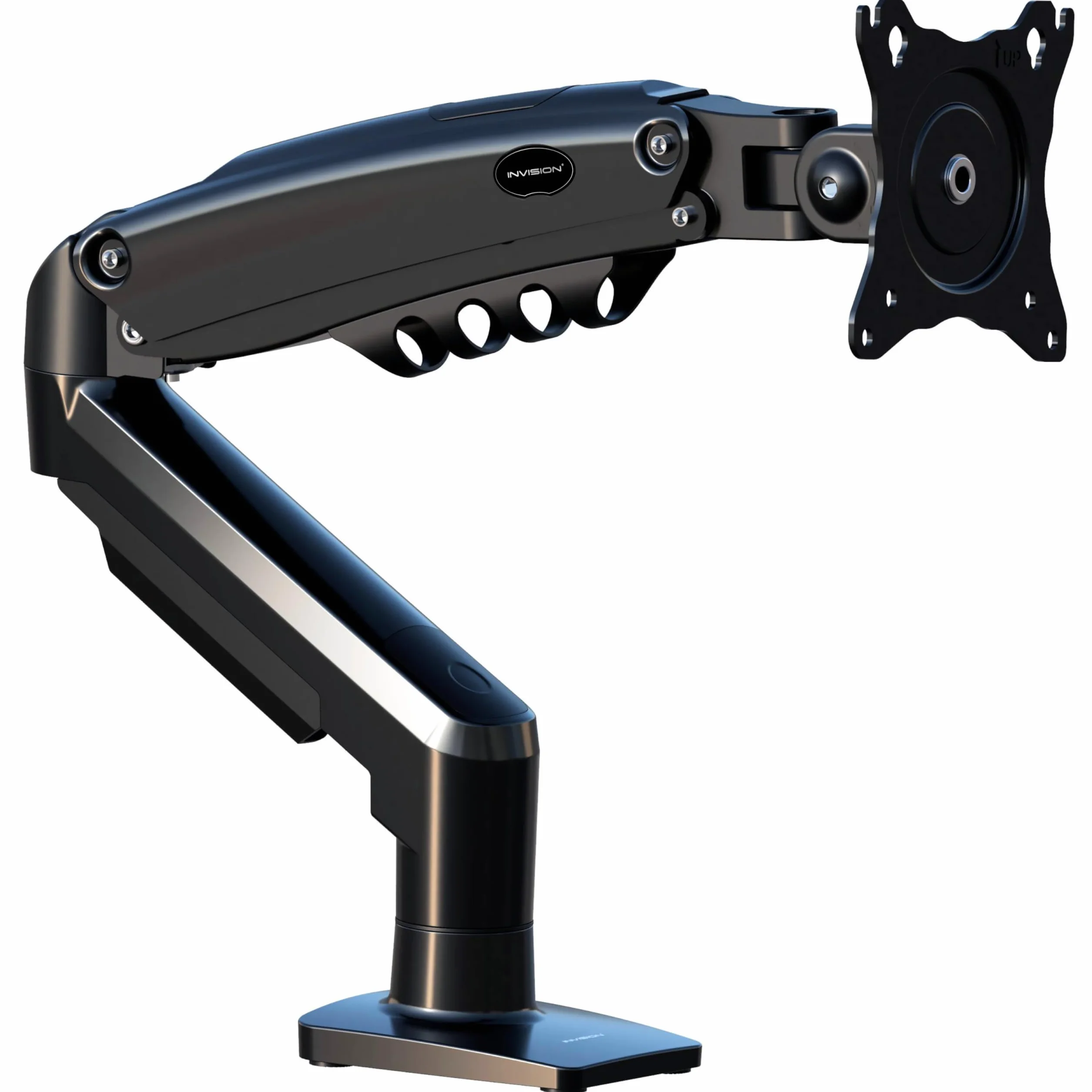 Invision Support Écran PC 19-32 Pouces Bras VESA 75/100mm Réglage Hauteur Incline Pivote Tourne Pince Bureau 2-9kg MX200