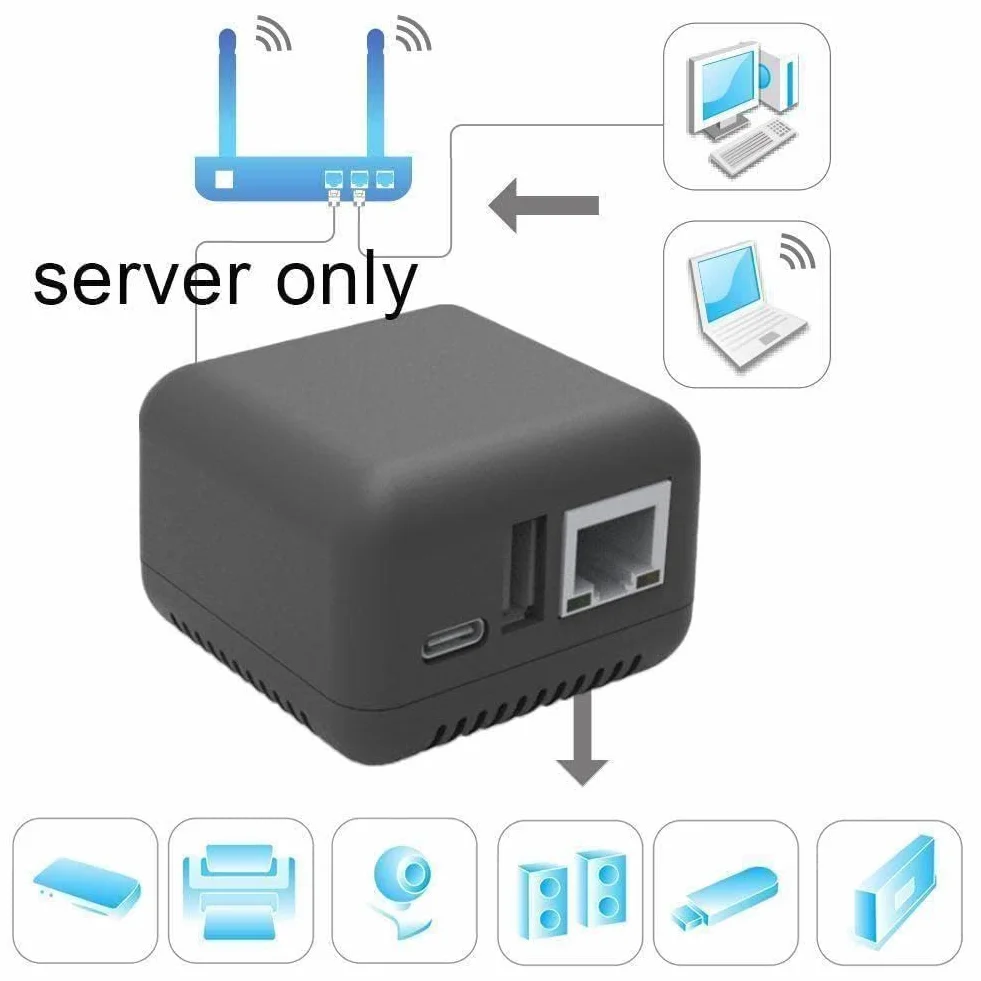 Mini NP330 Network USB 2.0 Print Server WIFI Cloud Version Impression