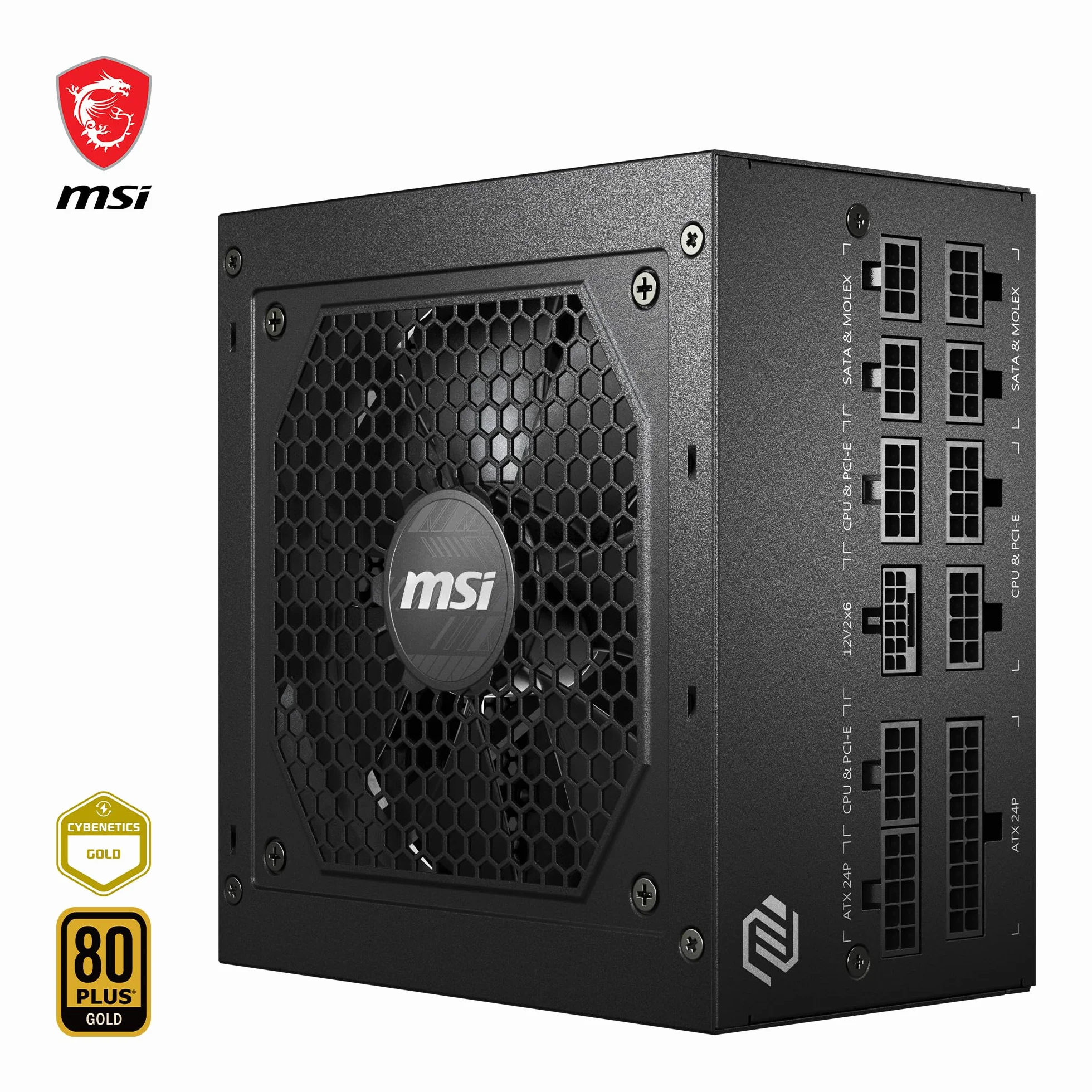 MSI MAG A750GL PCIE5 Alimentation 750W 80 Plus Gold Modulaire ATX 3.0 PCIe 5.0 Ventilateur 120mm