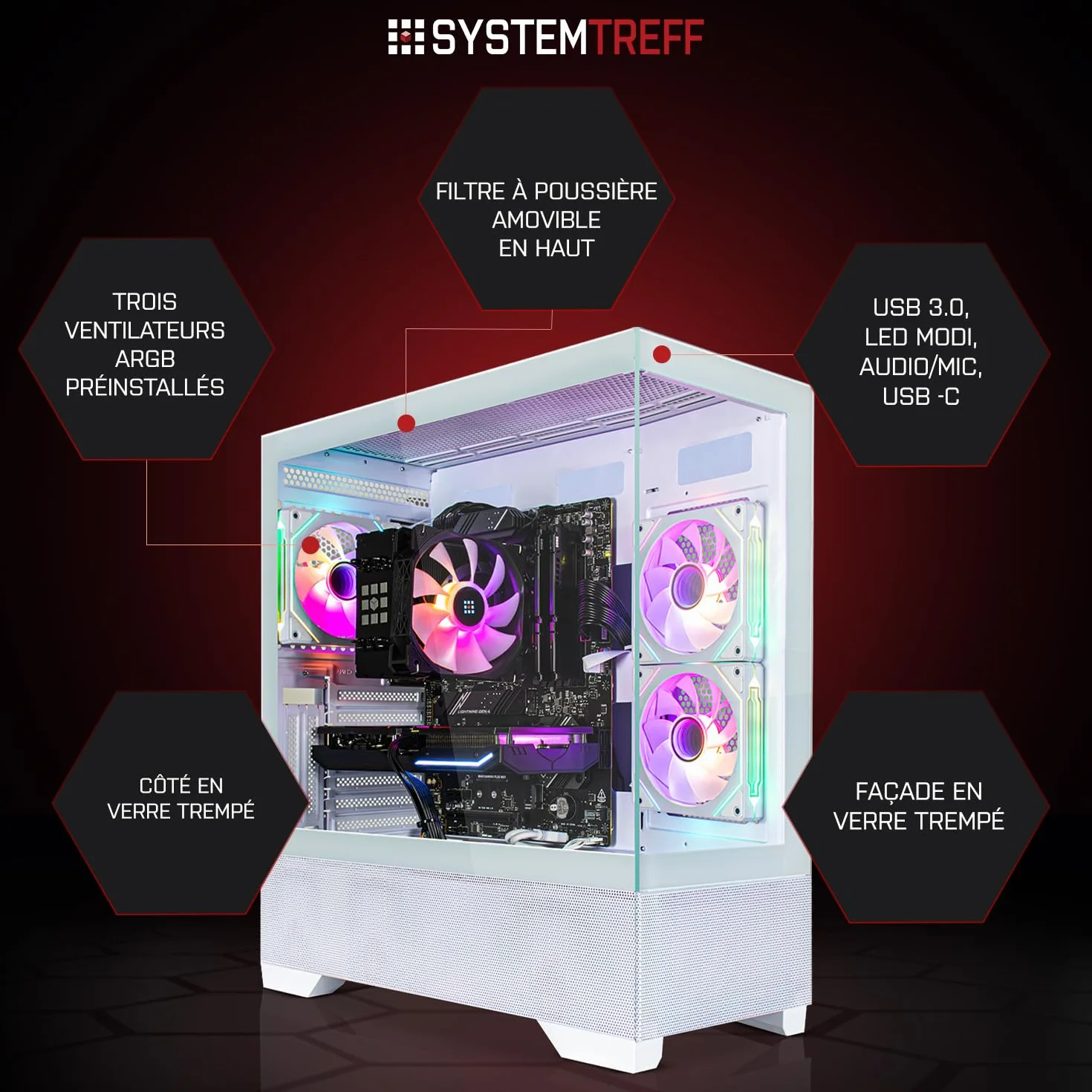 PC Gamer AMD Ryzen 7 9800X3D Nvidia RTX 5070 TI 16Go 1To M.2 NVMe 32Go DDR5 RAM Windows 11 Ordinateur de Bureau