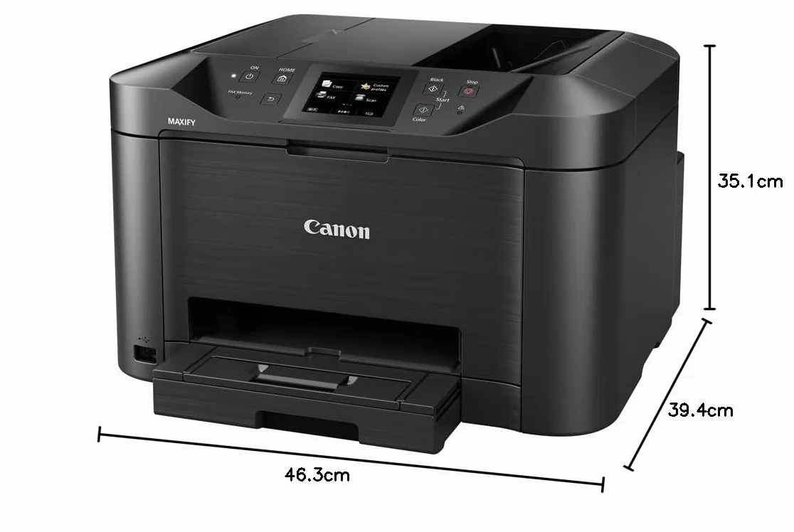 Canon Maxify MB5150 Imprimante Multifonction Jet d'encre 24 ipm Noir et Blanc 15,5 ipm Couleur 600 x 1200 dpi Noir/Anthracite