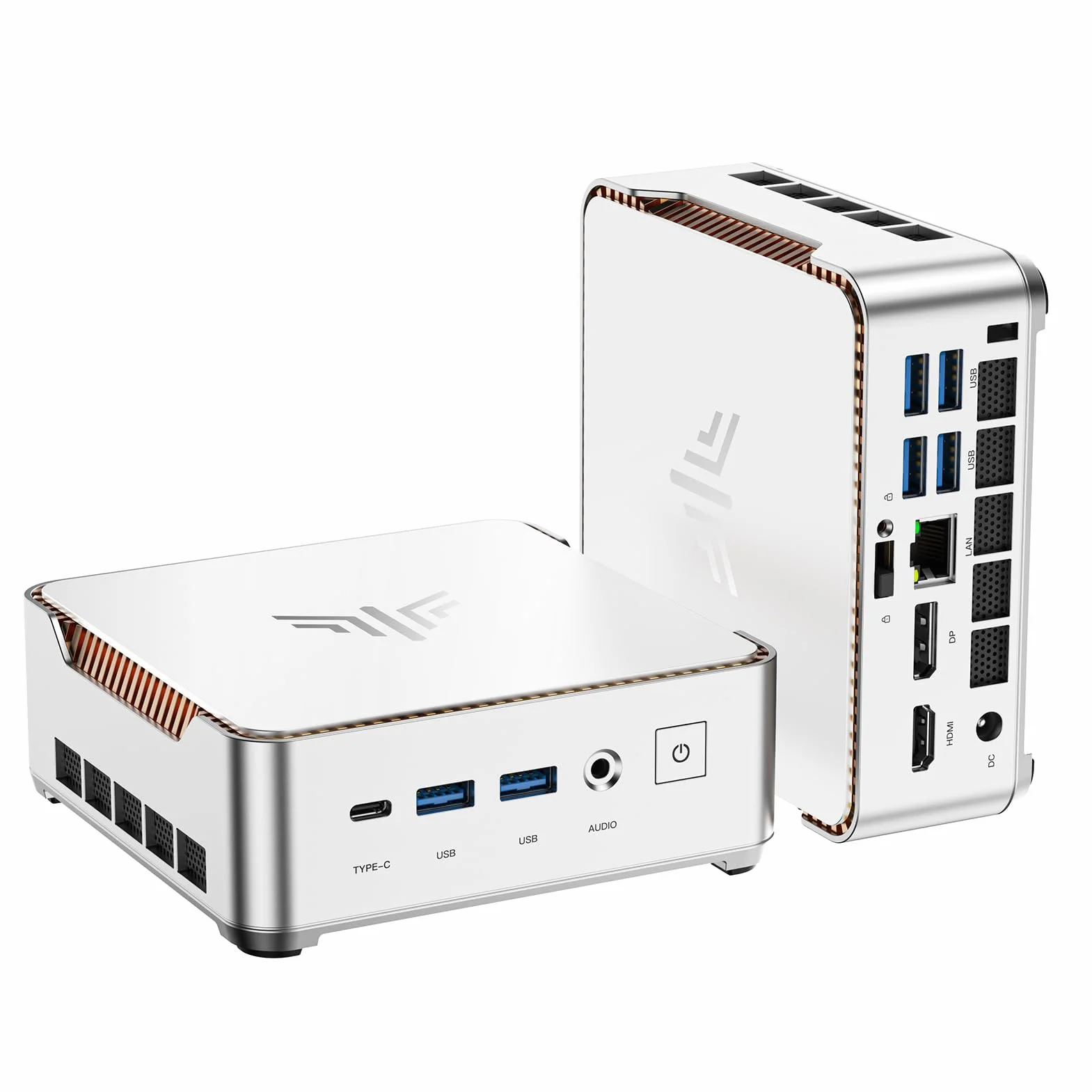 NiPoGi Pinova P2 Mini PC AMD Ryzen 3300U 16 Go DDR4 512 Go M.2 SSD W-11 Pro Radeon Vega 6 Triple Affichage 4K