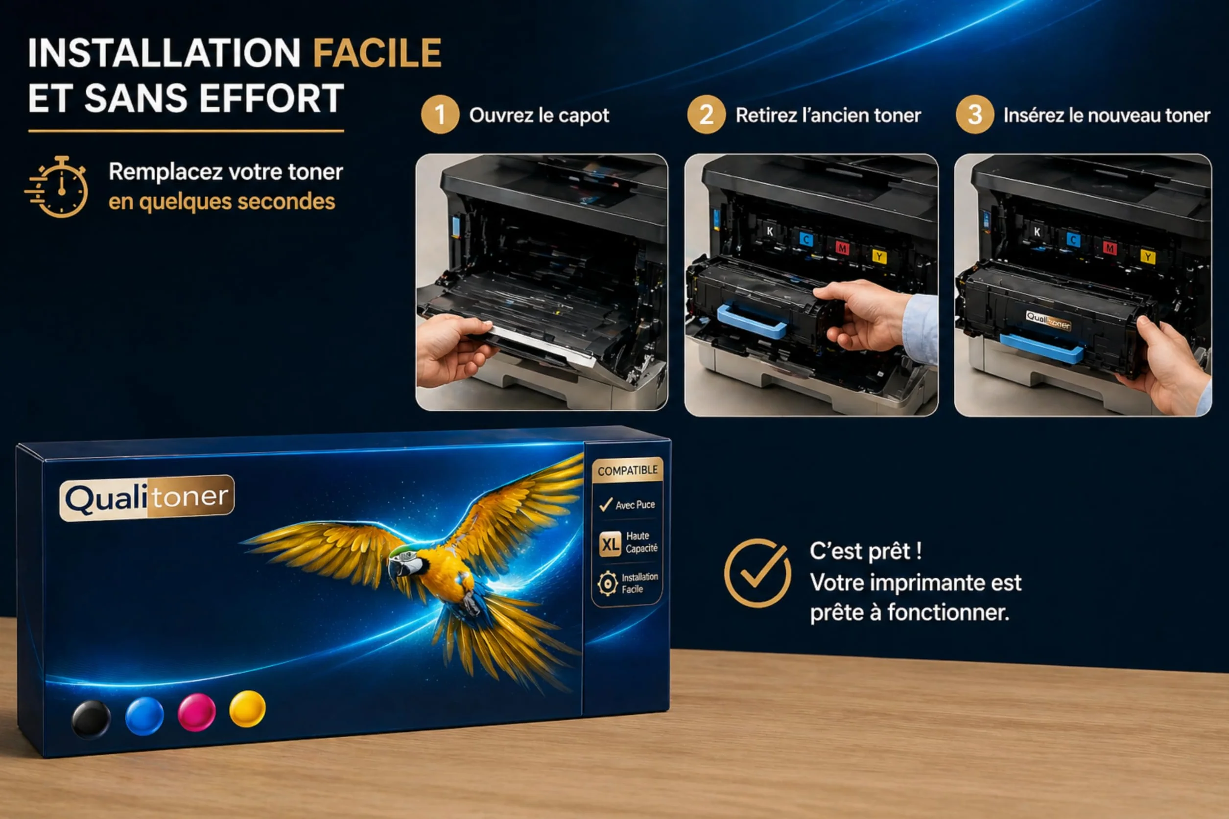 Réservoir de Toner usagé Compatible Xerox 008R13061 WorkCentre 7525 7535 7545 7830