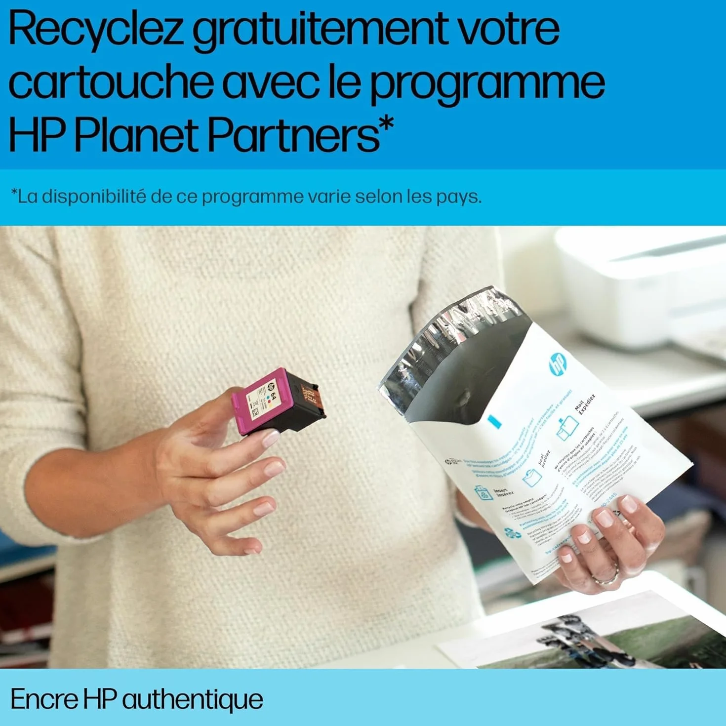 HP 924 Cartouches d’Encre Authentiques CMJN Pack de 4