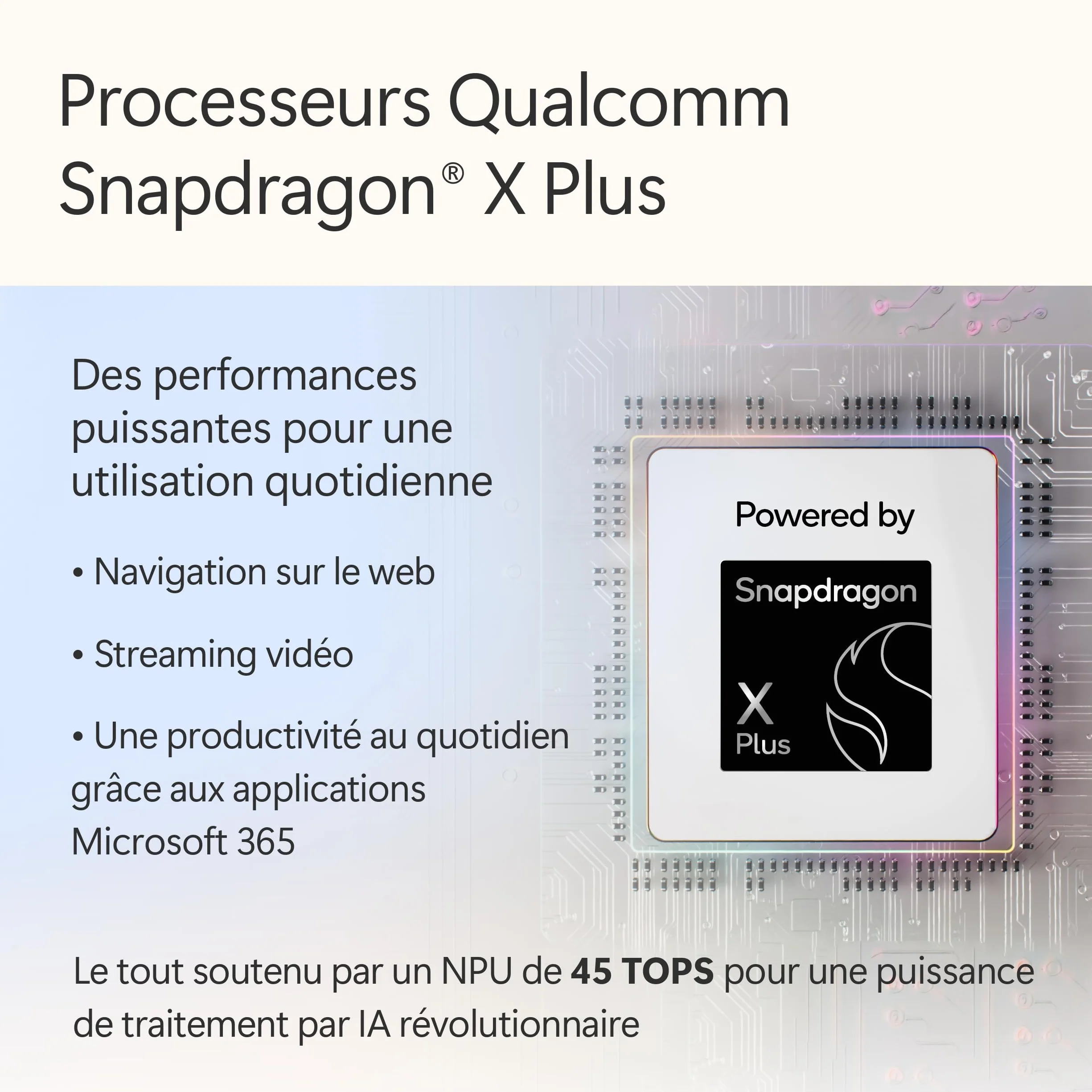Microsoft Surface Laptop Copilot+ PC 13" Écran Tactile LCD Snapdragon X Plus 16Go RAM 512Go Stockage Océan