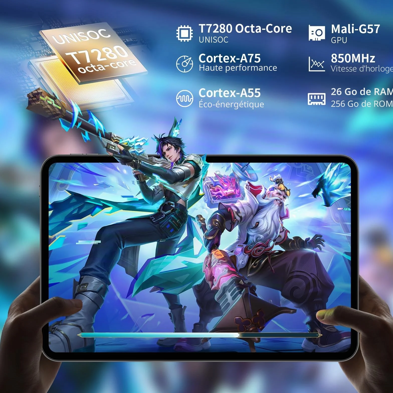TECLAST T65 Tablette 13.4" Android 16 120Hz 256Go ROM 26Go RAM 4G LTE Dual SIM 5G WiFi GPS Widevine L1