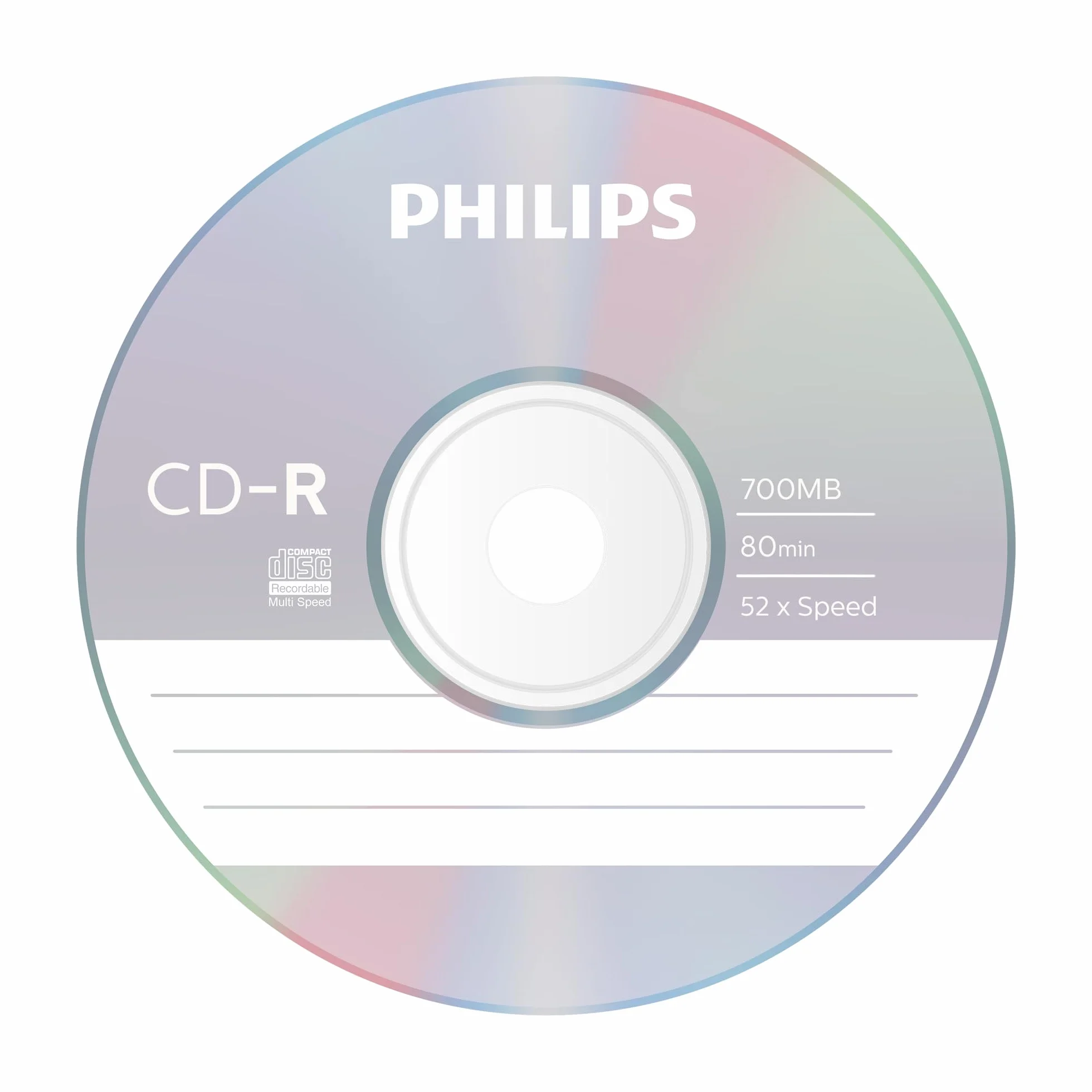 Philips CD-R 700MB 80min 52x Cake Box 100 Pack