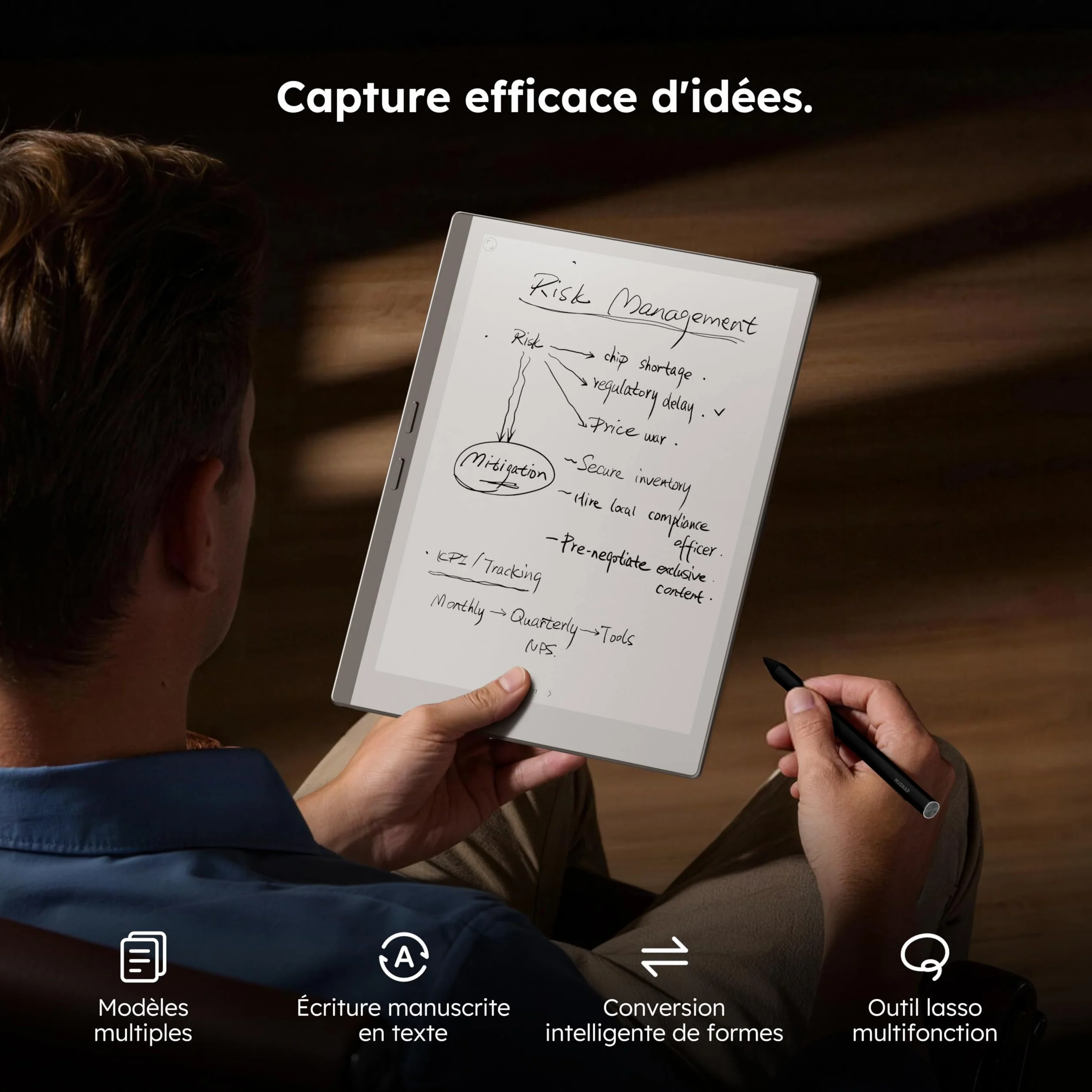 Tablette E Ink 10,65" 8 Go 128 Go Ultra Mince écran Flexible ePaper Notebook Stylet 2 en 1 Lecteur Livres électroniques Longue durée