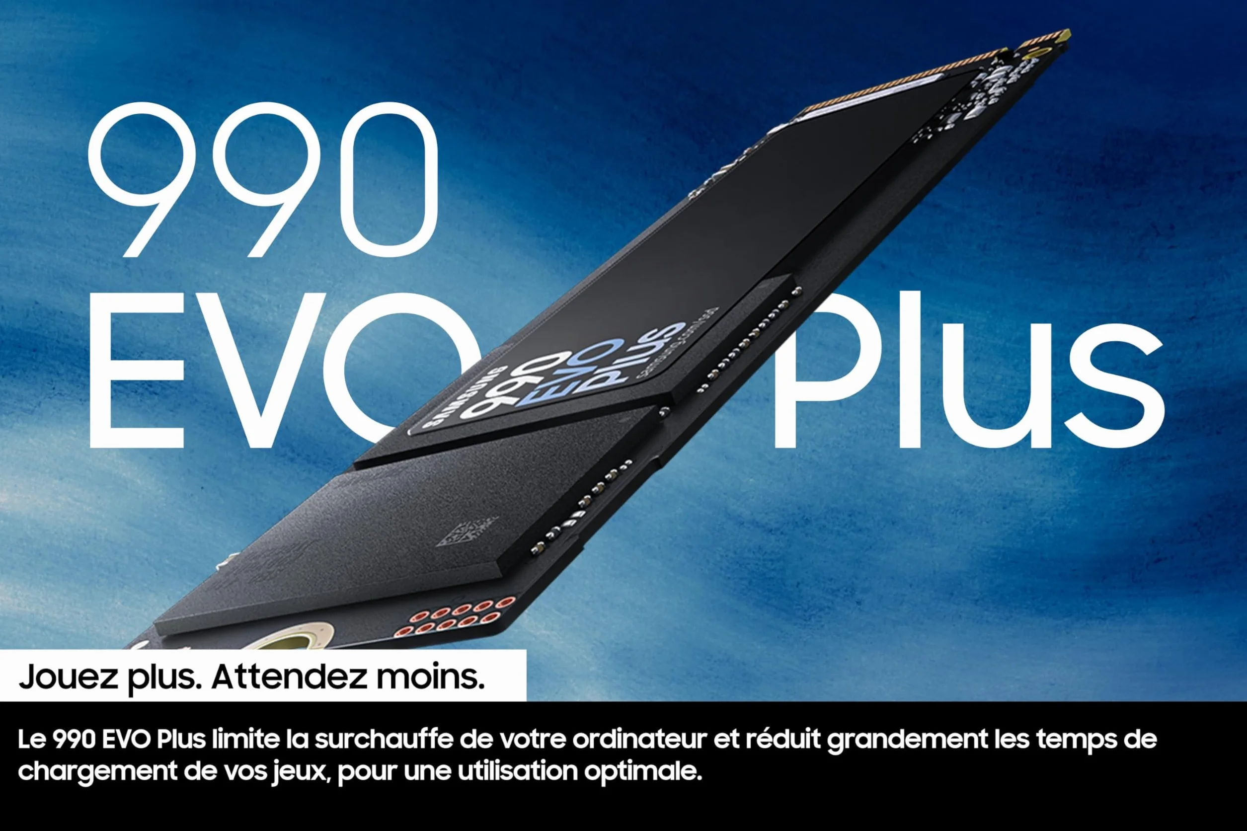 Samsung SSD Interne 990 EVO Plus, 2 To, NVMe 2.0 PCIe 4.0 x 4 / 5.0x2, Vitesse de lecture 7250 Mo/s
