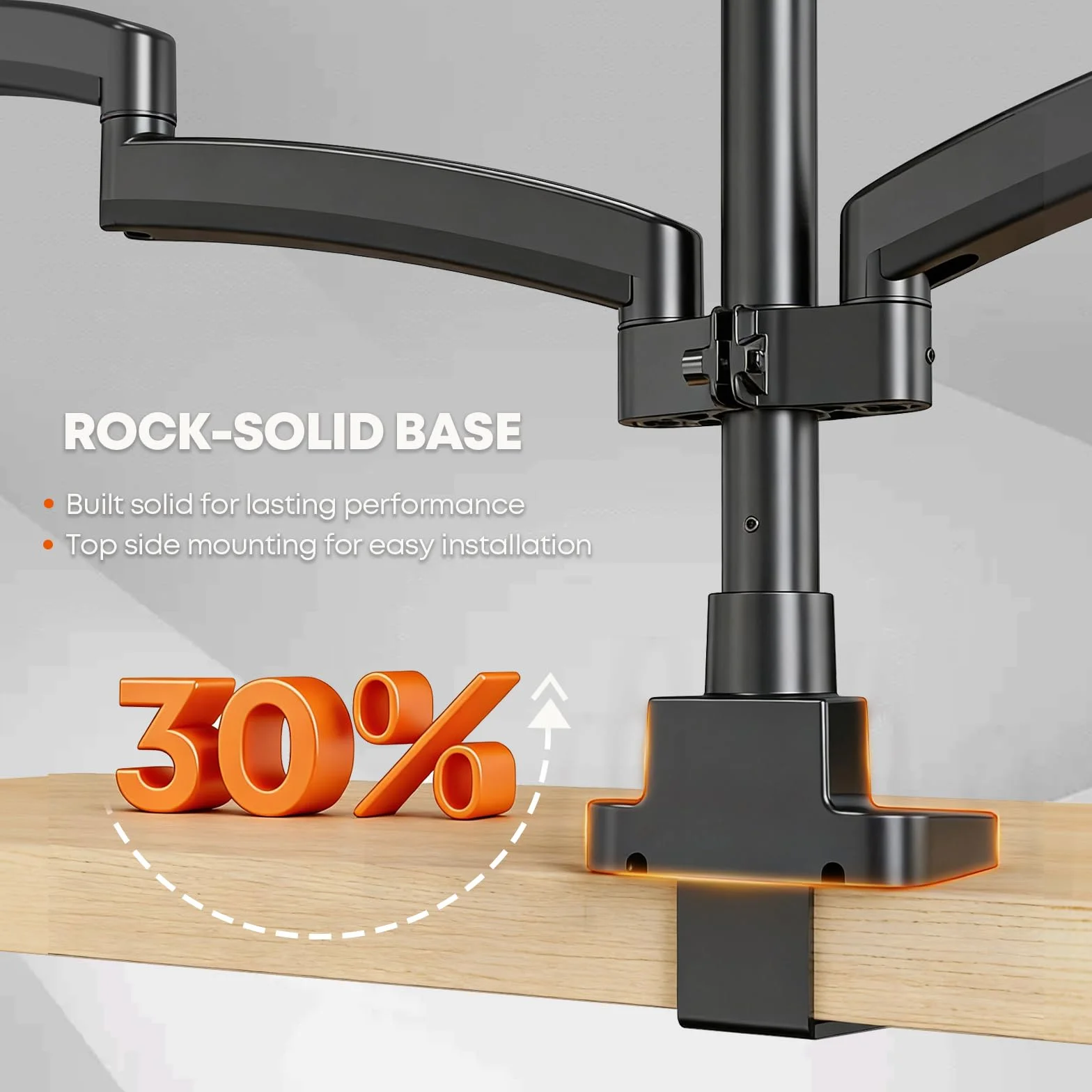 PUTORSEN Support pour 3 écrans 17-32 Pouces, Charge 10 kg par Bras, VESA 75/100 mm