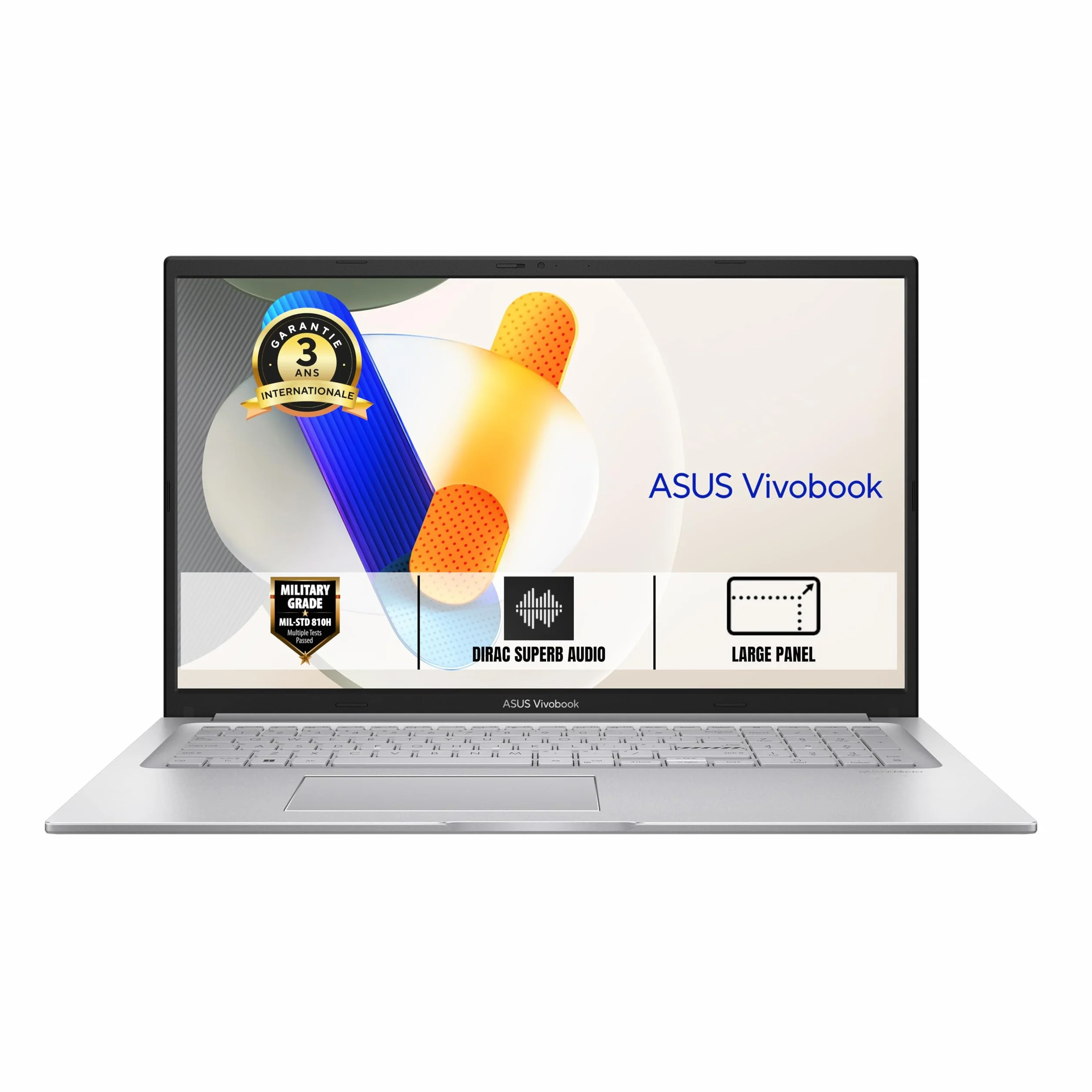 ASUS Vivobook X1704VA-AU907W 17.3 Pouces FHD 60Hz PC Portable Intel Core 7 150U 16GB DDR4 512GB SSD Intel Iris X Graphics Windows 11 Clavier AZERTY