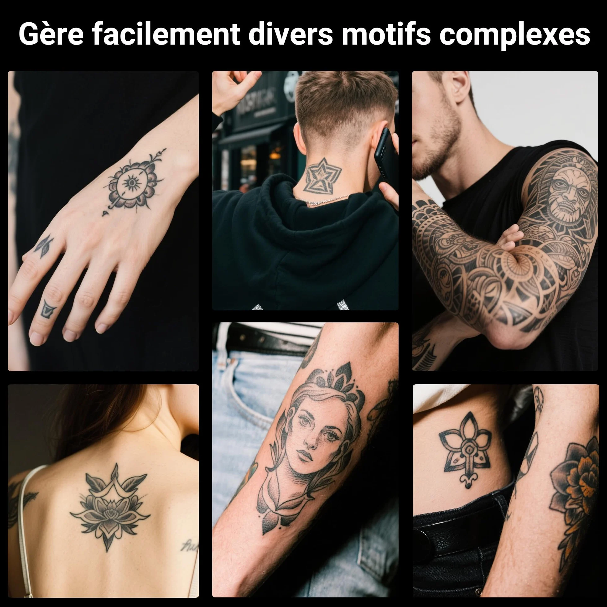 ORGBRO X8 Imprimante Stencil Tatouage Transfert Thermique Bluetooth 30 Feuilles Papier