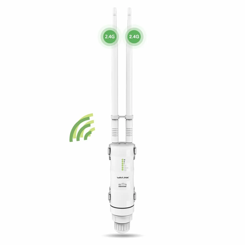 Amplificateur Wavlink N300 2.4G Répéteur WiFi Extérieur Puissant avec Antenne Longue Portée